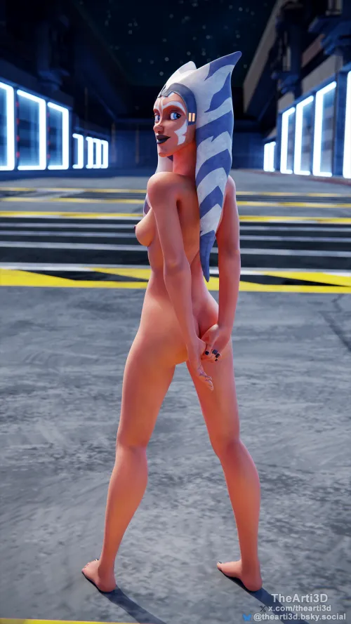 Thumbnail TheArti_3D Captures Ahsoka's Pre-Mission Moment in Star Wars Nsfw