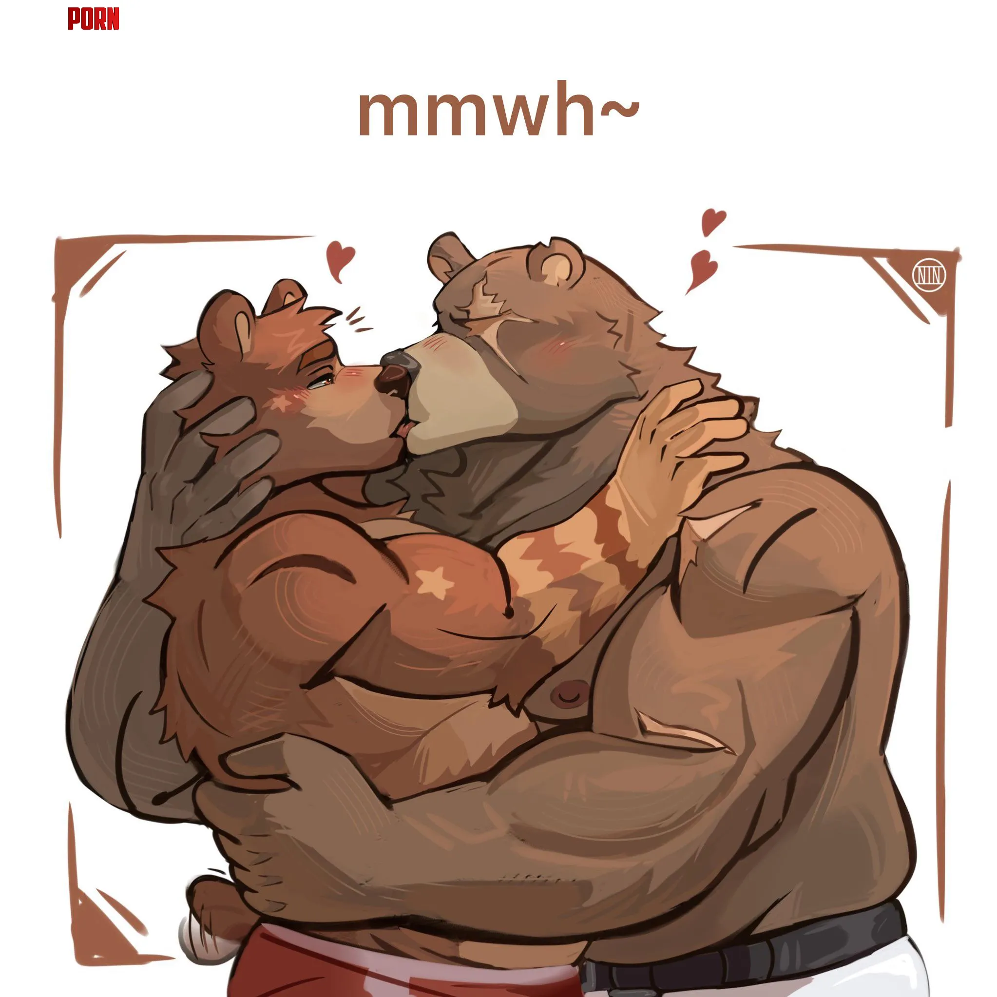 a lil bear kiss onin4alt by brotherboofer