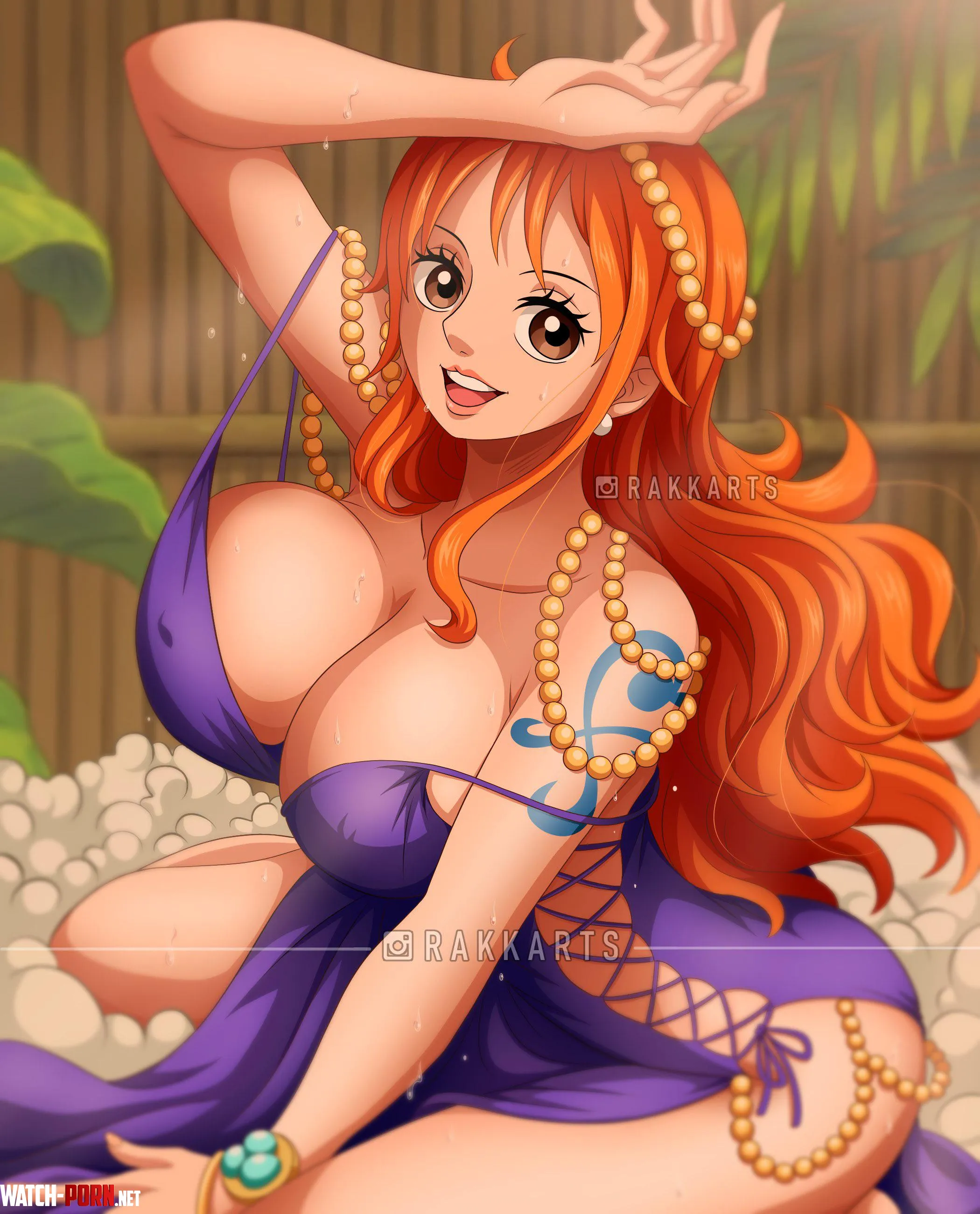 Nami has had so many outstanding outfits throughout the adventure whats your favorite Id have to go with her Zou dress  its so elegant and sexy by ENFanatic