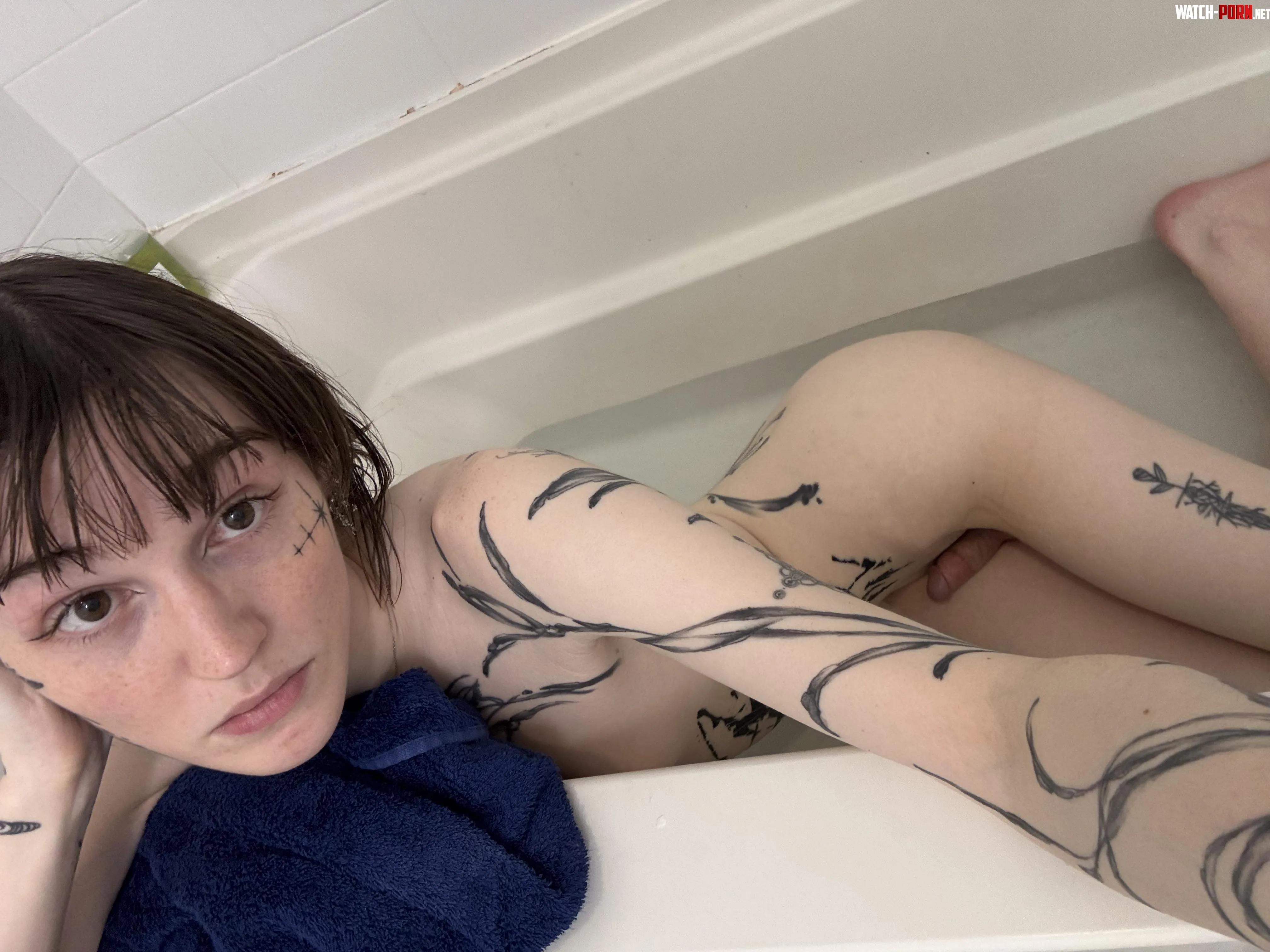 Take a bath with a petite tgirl  by FlammableOil