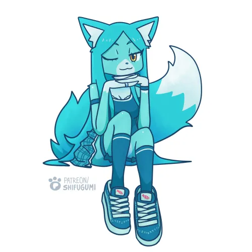 Thumbnail Blue Furry Delight by shifugumi on Twitter