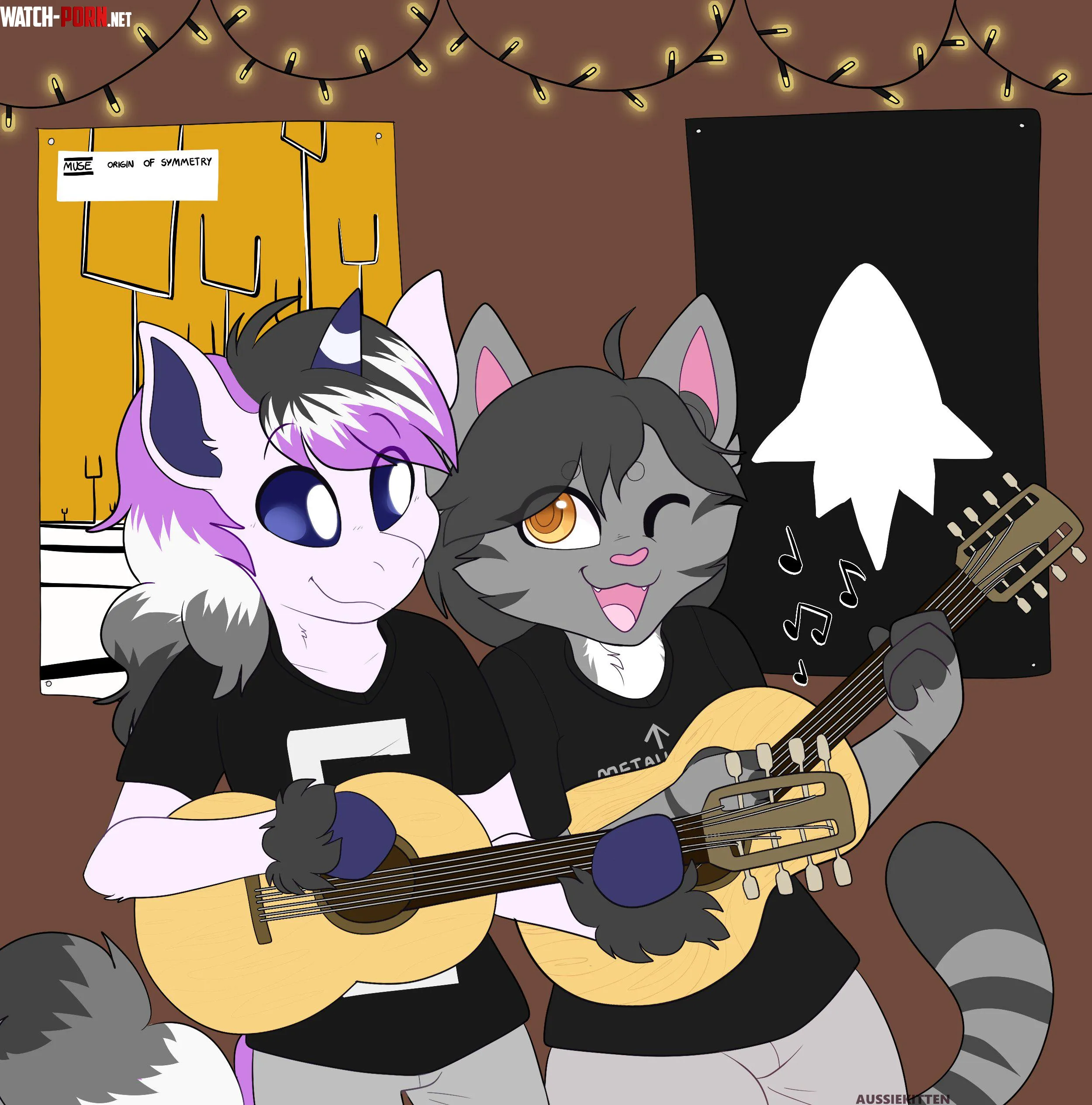 Jammin together   Piece for ponytrigon by Aussie_Kitten_