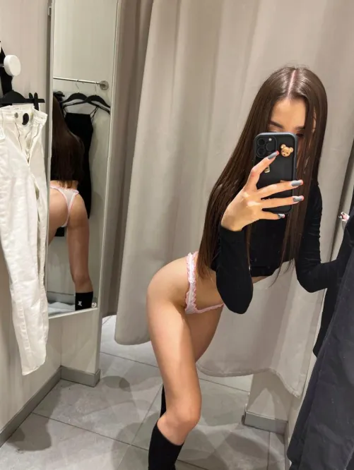 Thumbnail Unveiling Fitting Room Secrets: Young Girls' MirrorSelfie by SweetieDreamyGlow