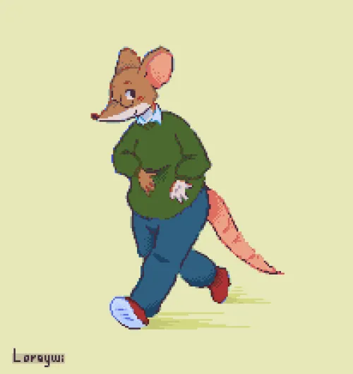 Thumbnail Pixel Art Adventure: Geronimo Stilton Furry by Own-Sherbet-3691