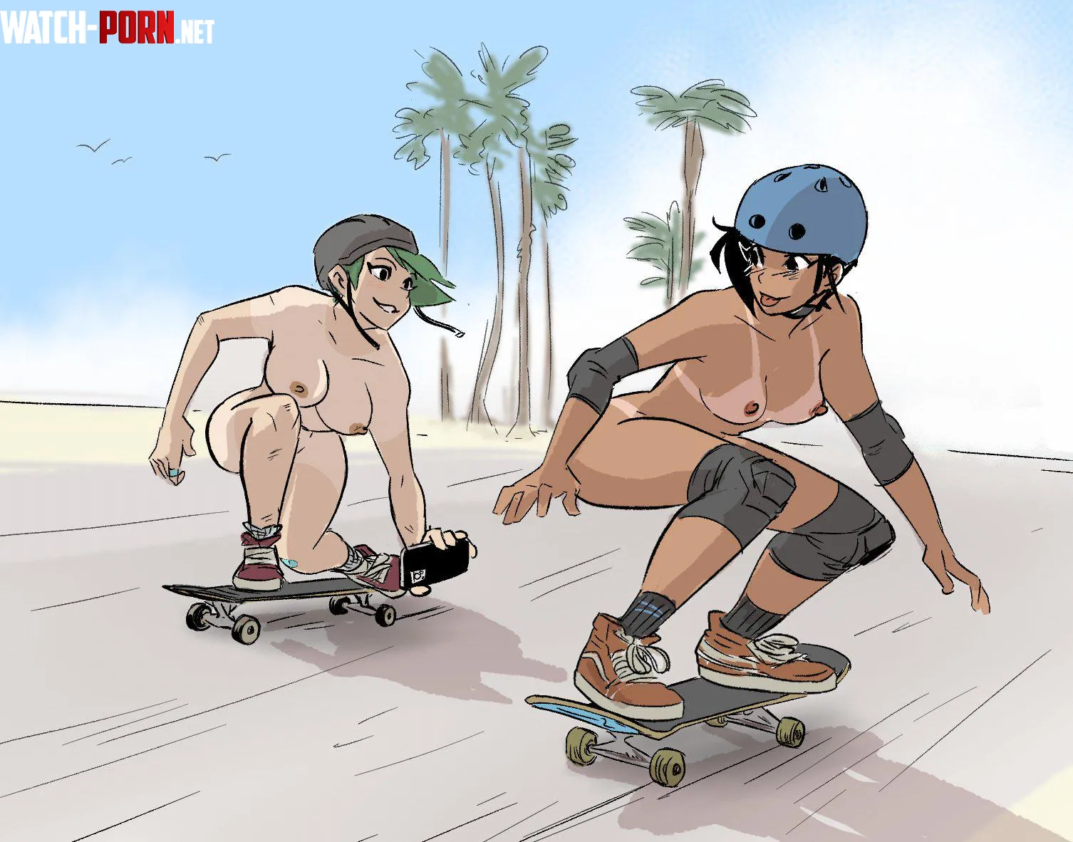 Nude Skateboarding by A_MASSIVE_PERVERT