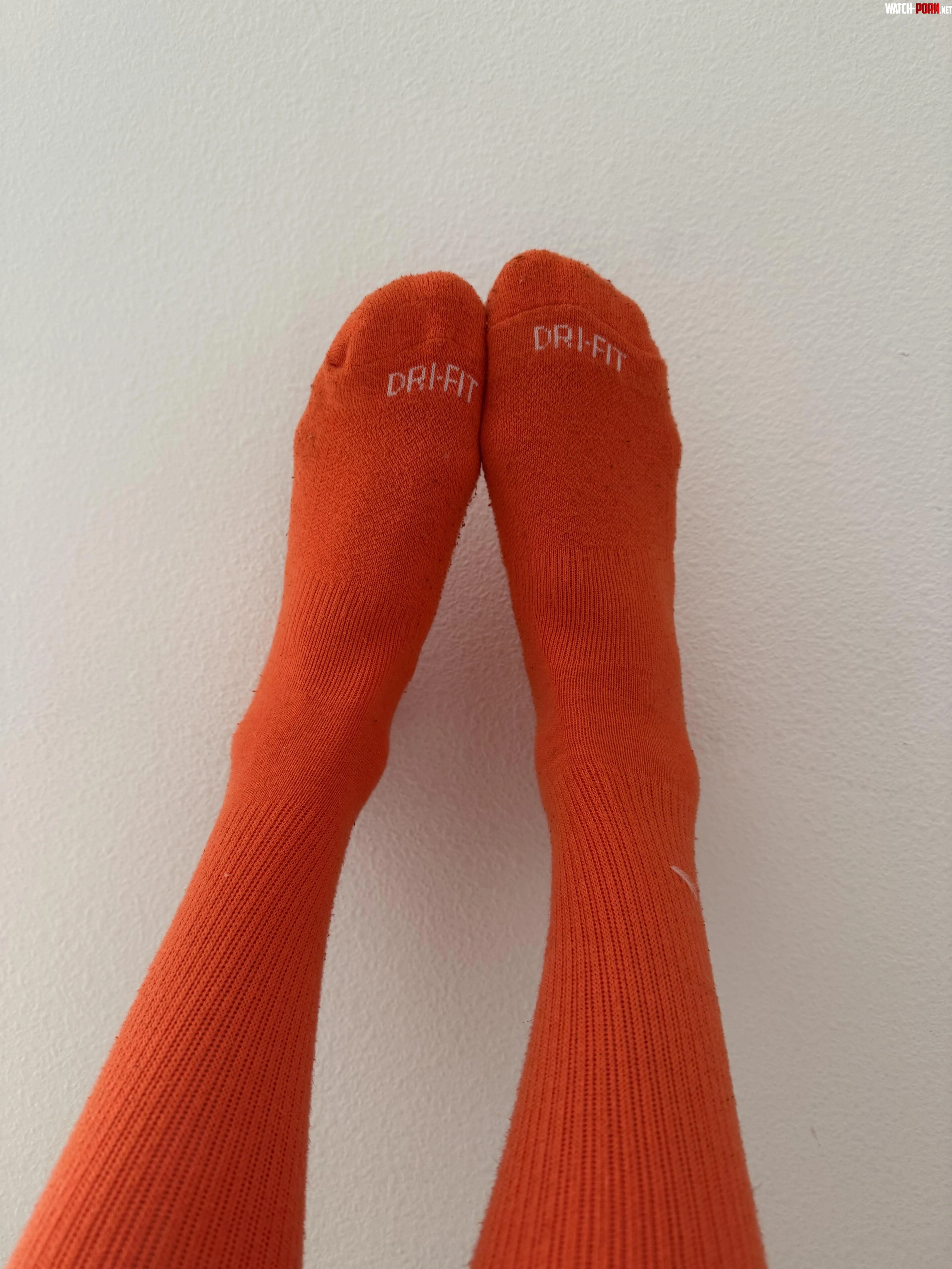 f orange nike socks  by annieli27