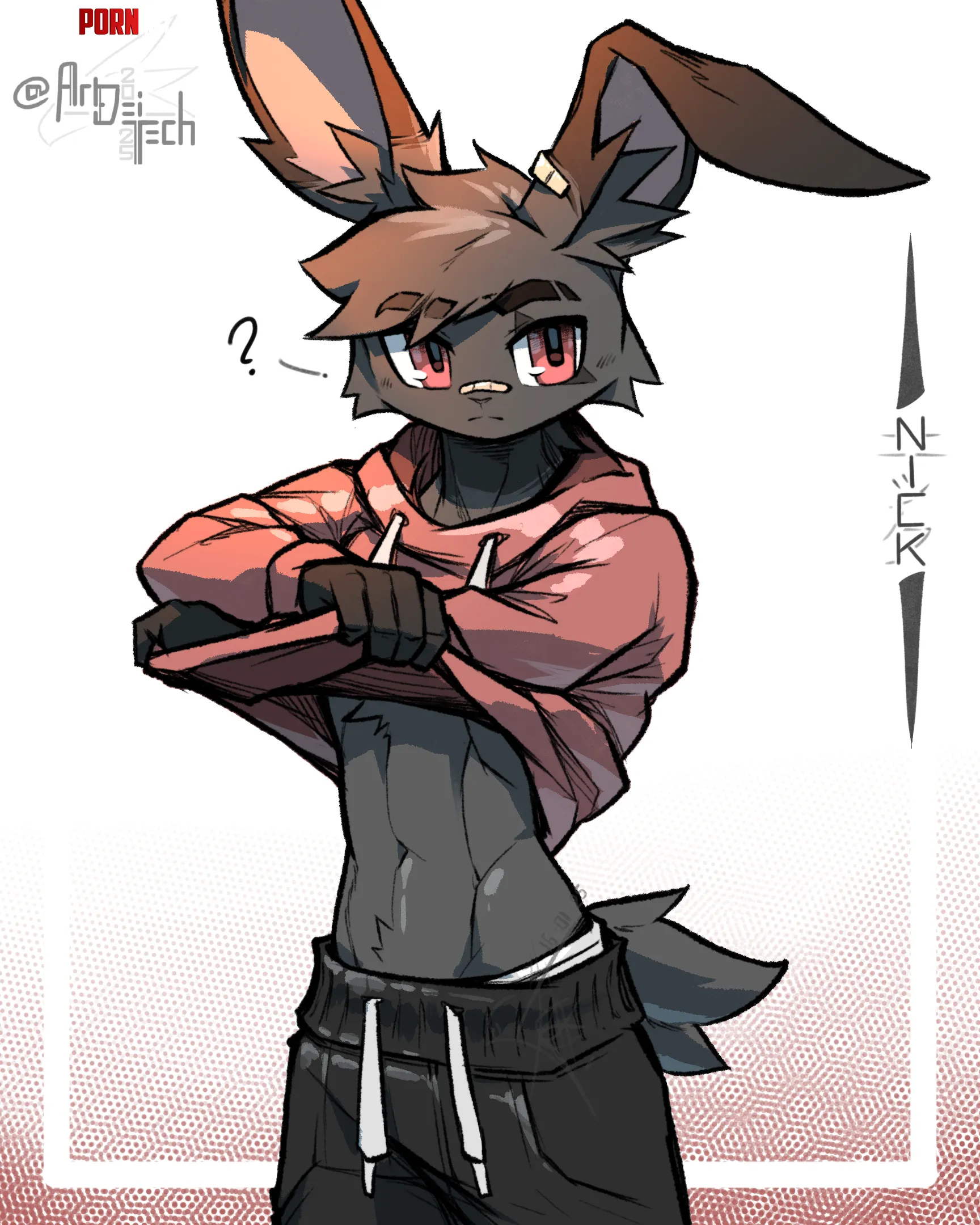 OC Hoodie bun  fanart for NiixARTs drawn by me by Art_Dei_Tech