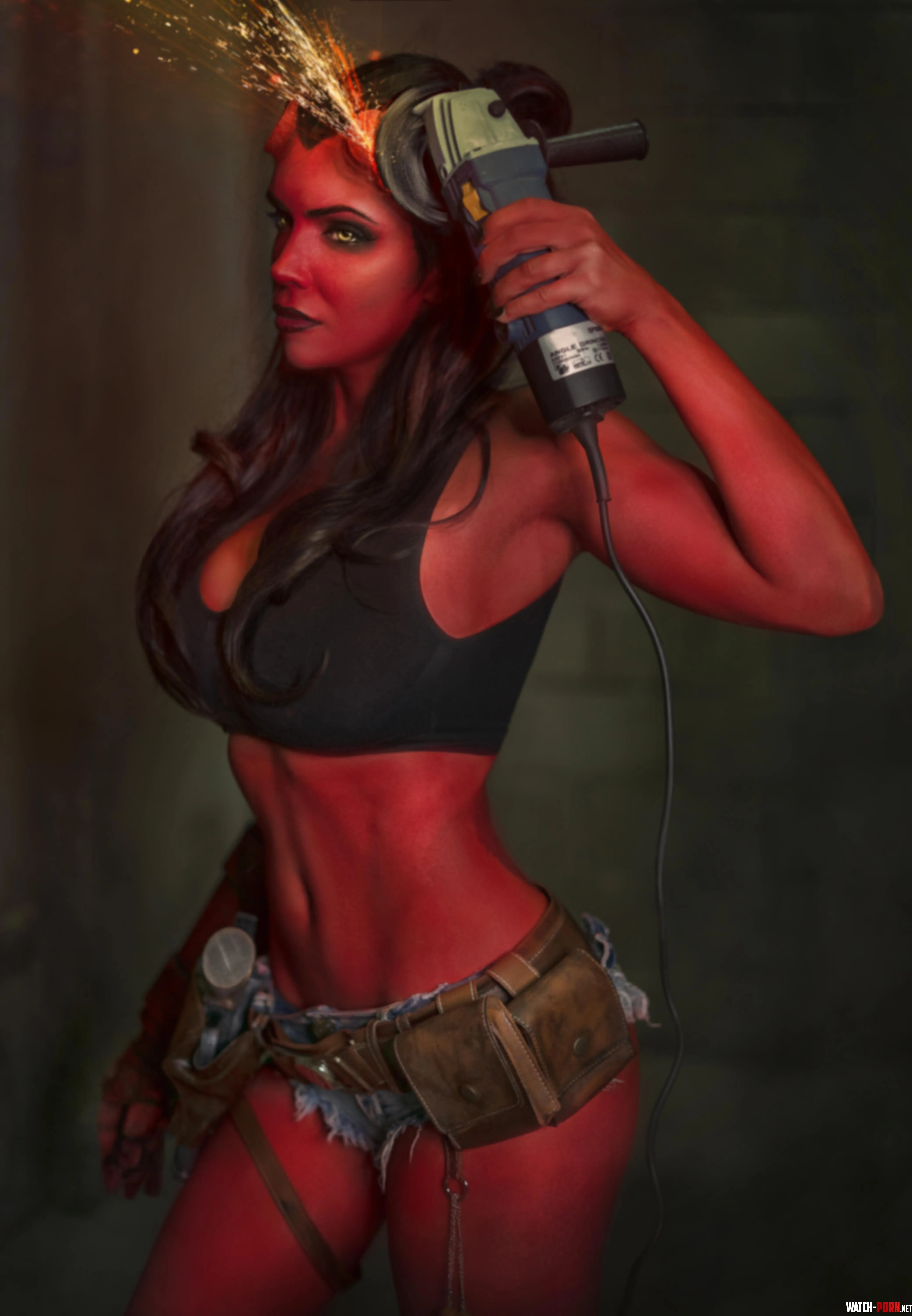 Fem Hellboy by Octokuro by iam_ocotkuro