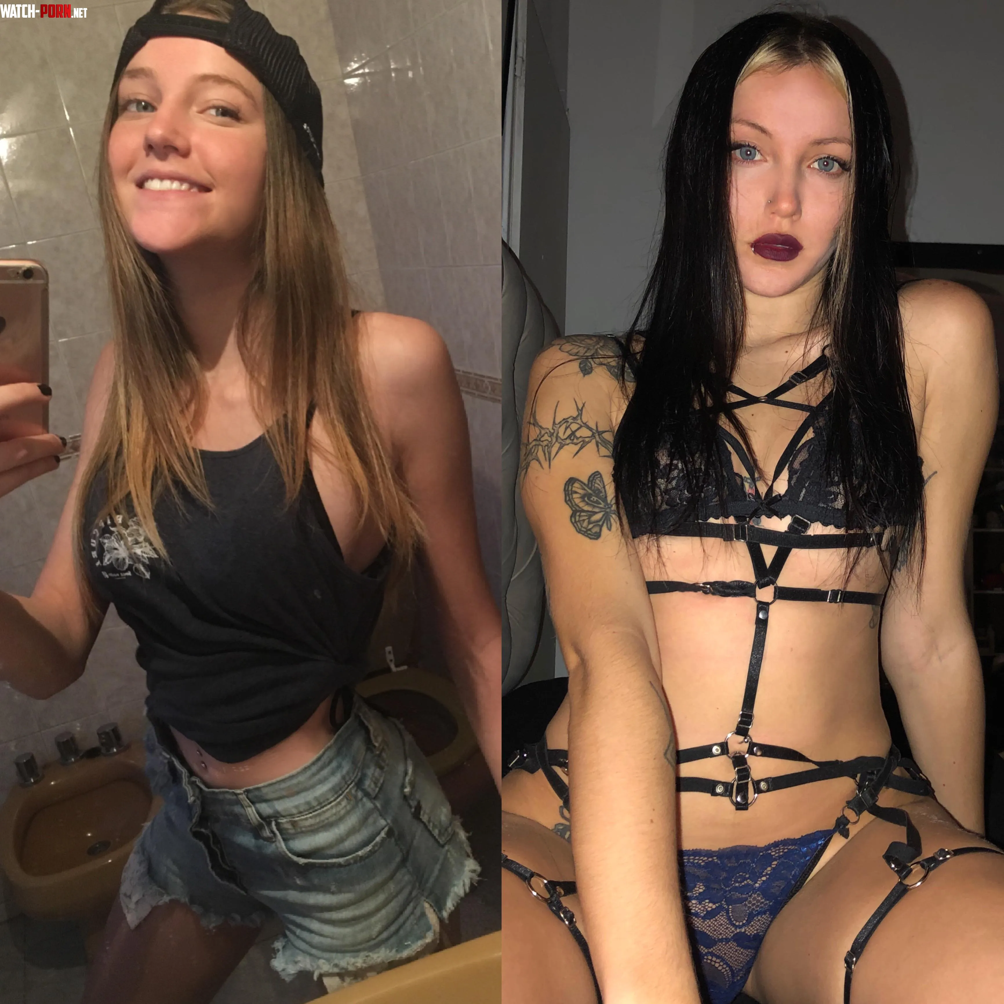 Me years ago vs me now I got sexier and more punk by sharonfoxvip