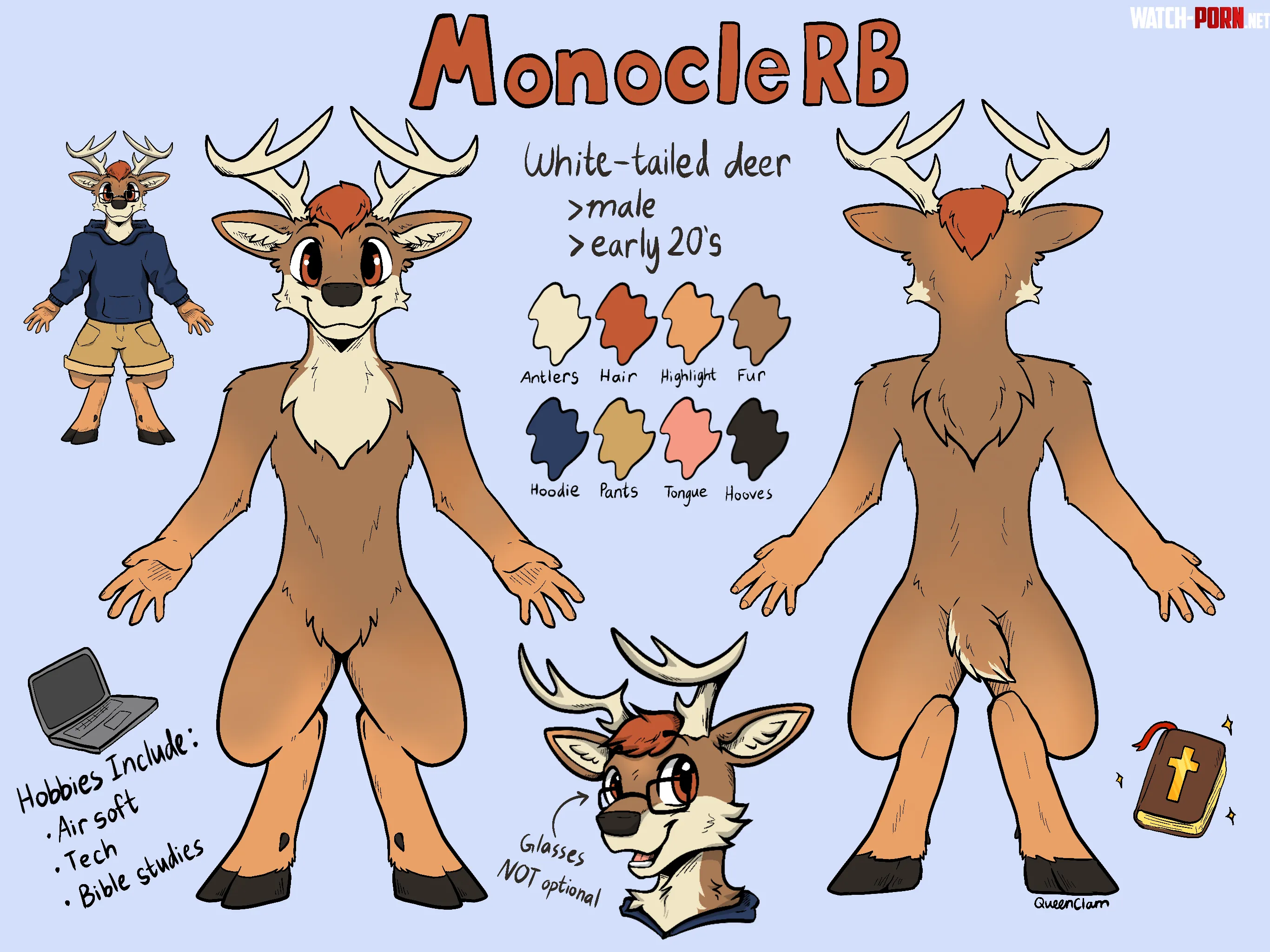 ref sheet by QueenClam by MonocleRB