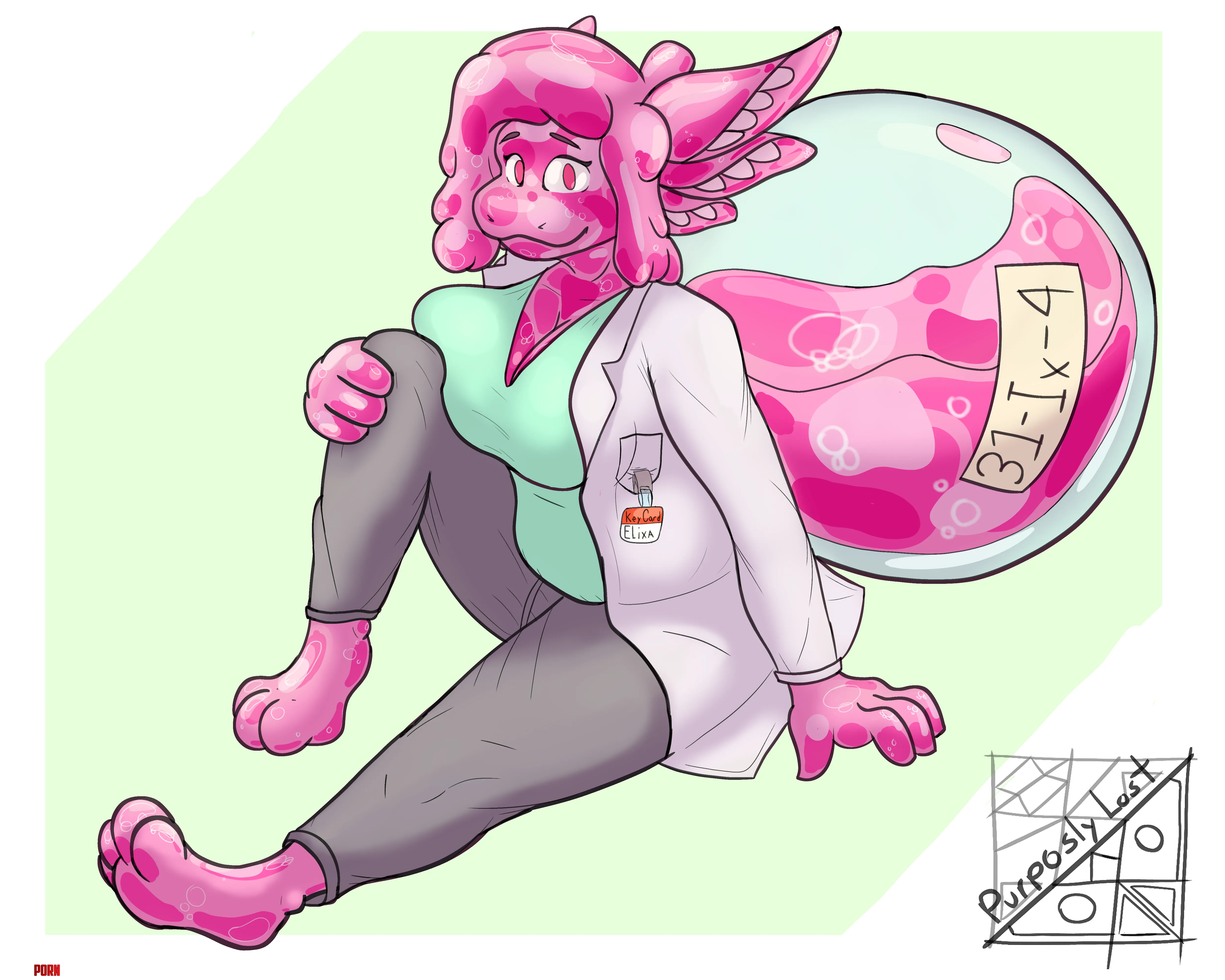 Elixa the potion slime I made it me by PurposelyLostMoth