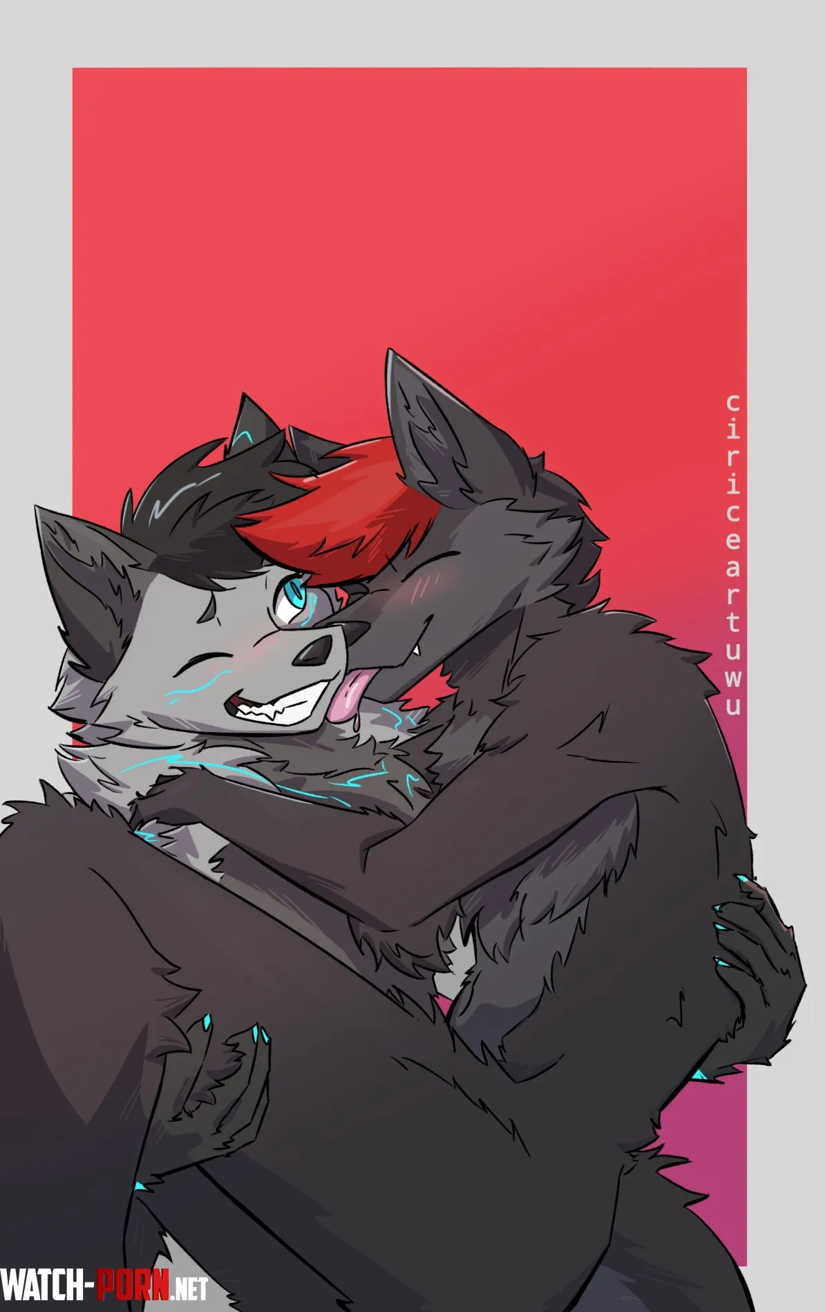 Commission i made for two gay furries 3 art by me ciriceartuwu on bluesky by Lellelarsson2008