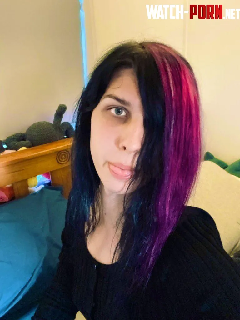 Just redid my hair somehow I got even more goth  by Confident-Afternoon9