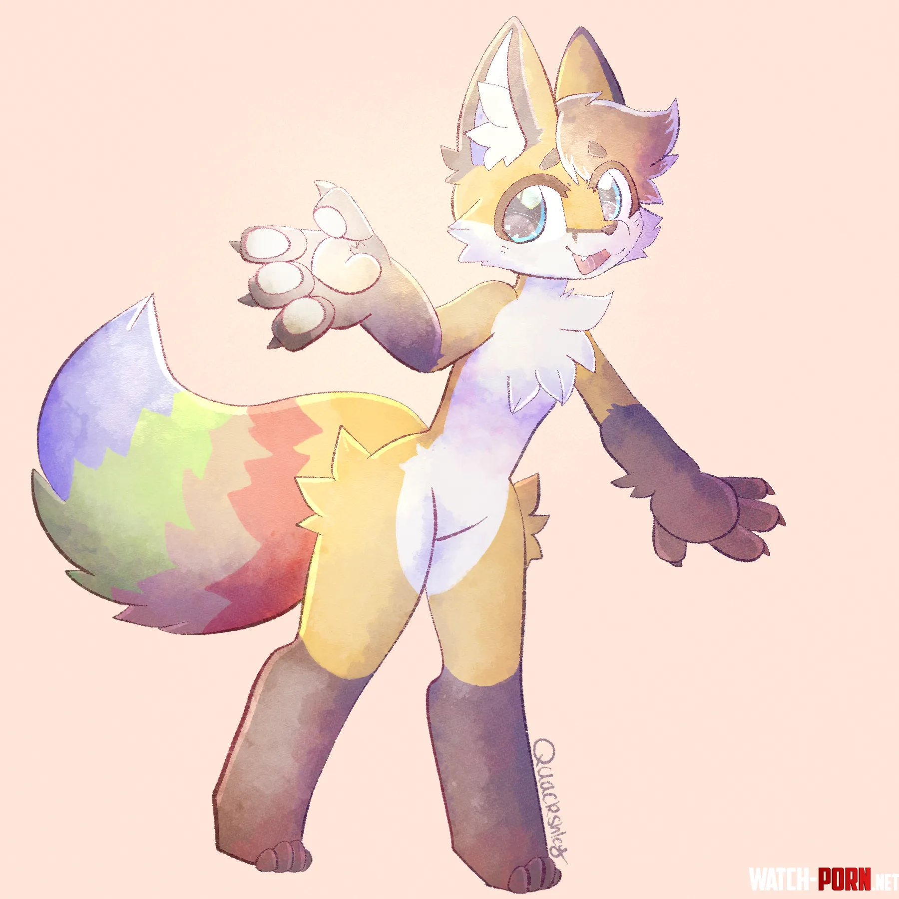 1st place raffle prize for fexfidgetbskysocial on bluesky by Quackshley