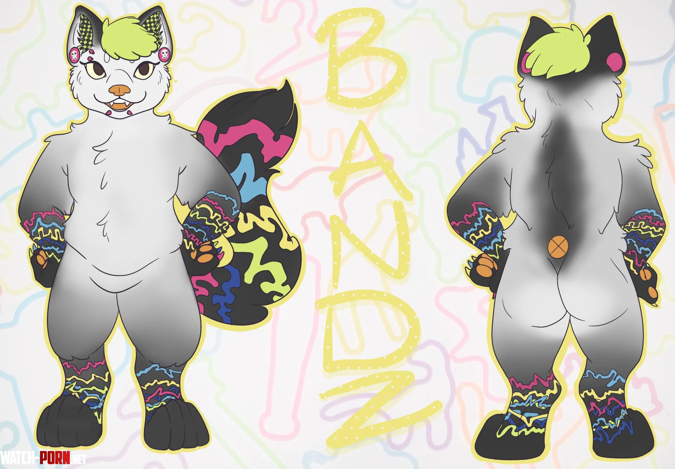 An adoptable character design inspired by silly bandz art by me by meowntallyill