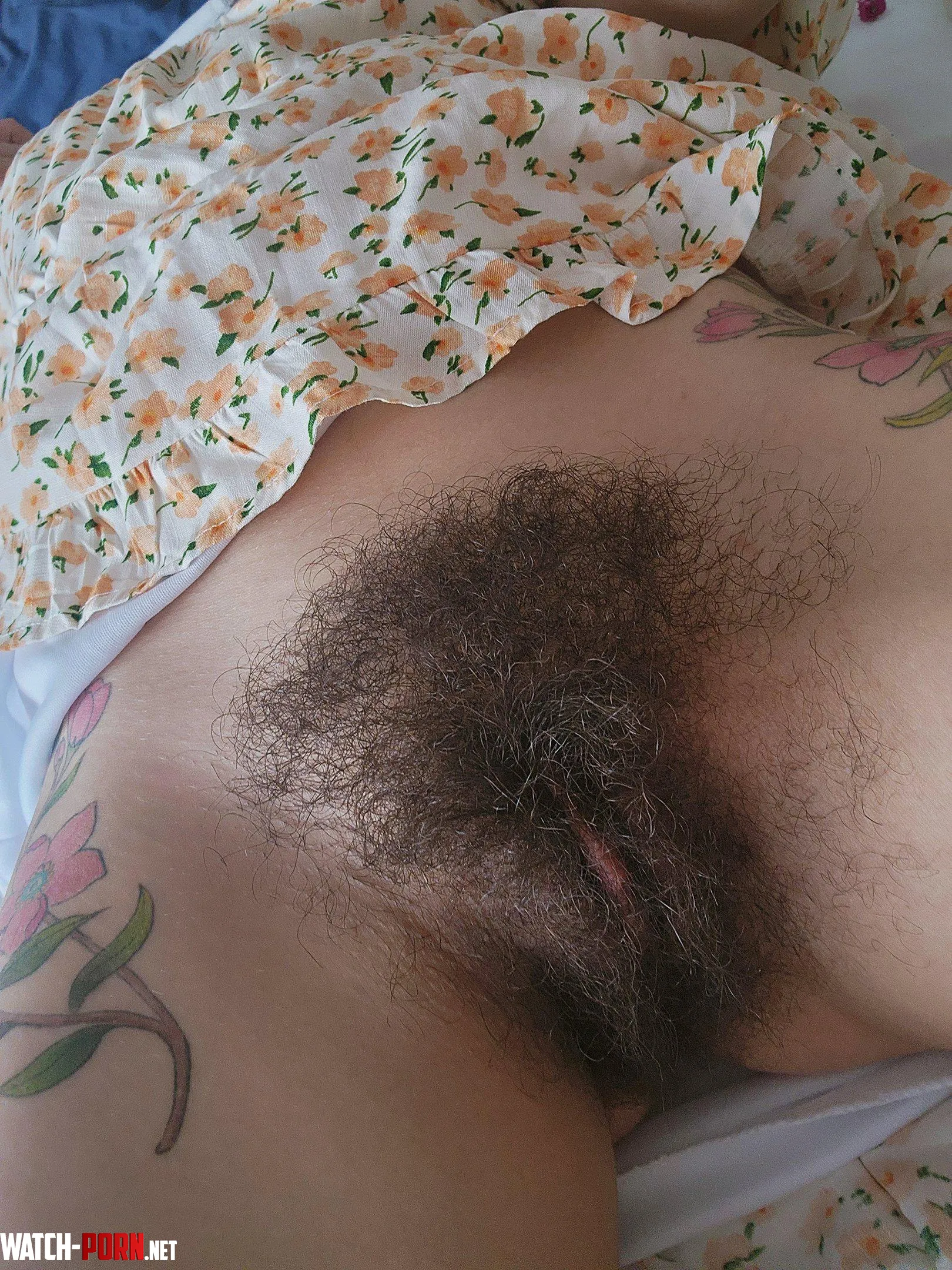 My clitoris is almost hidden there in the middle by hairyangela