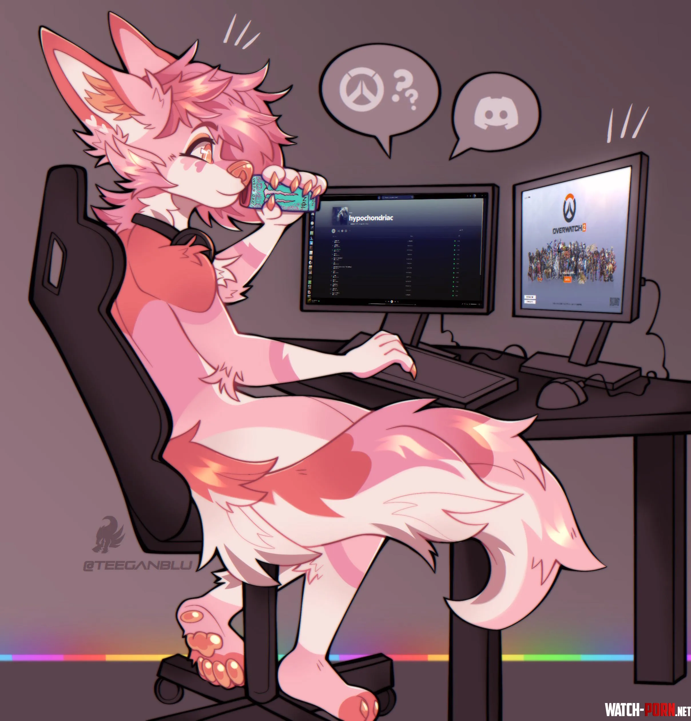 Furry Gaming What game would you play with them art by me teeganblu by Teeganblu