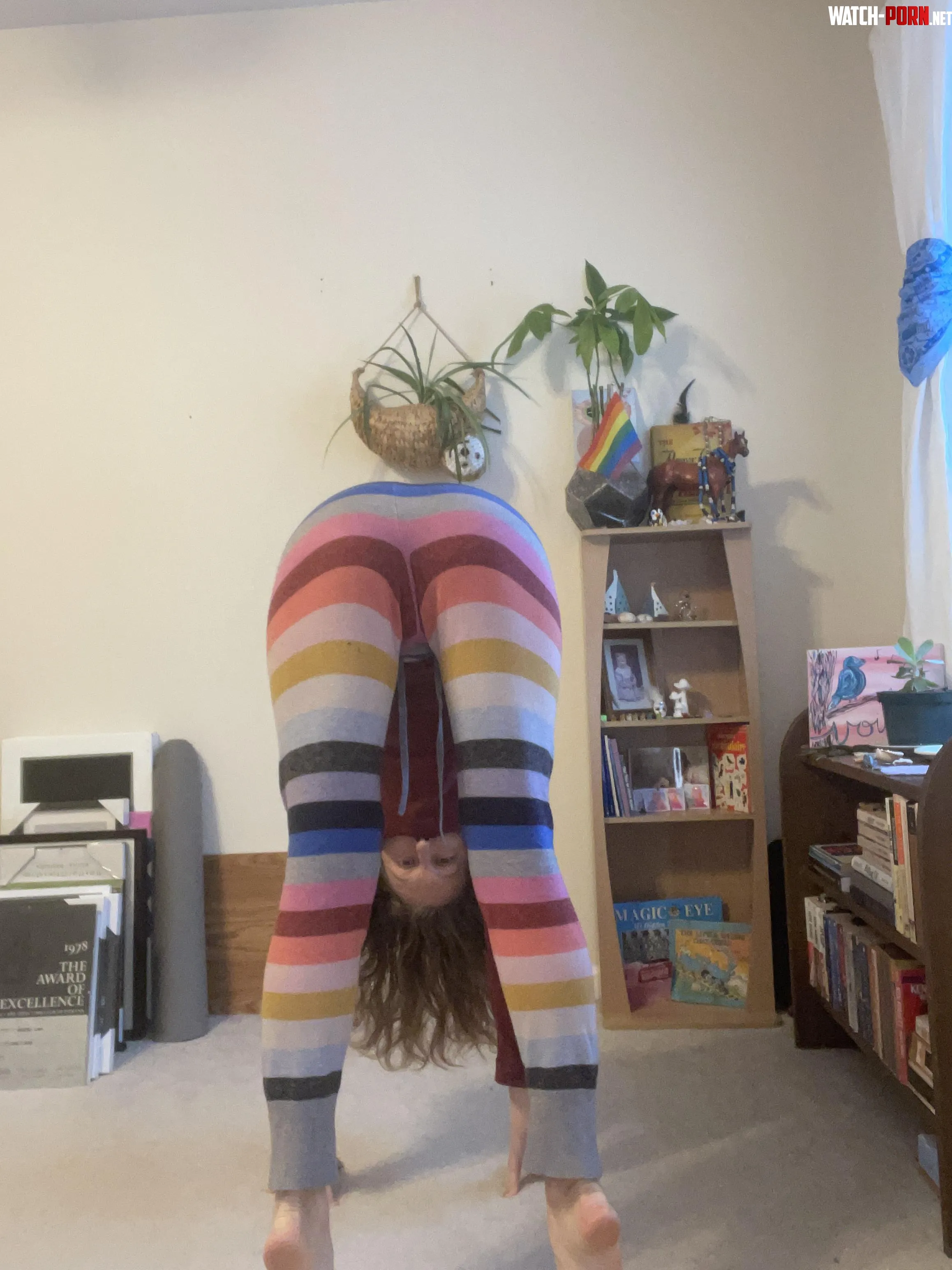 Rainbow yoga pants are my jam by vesperedge