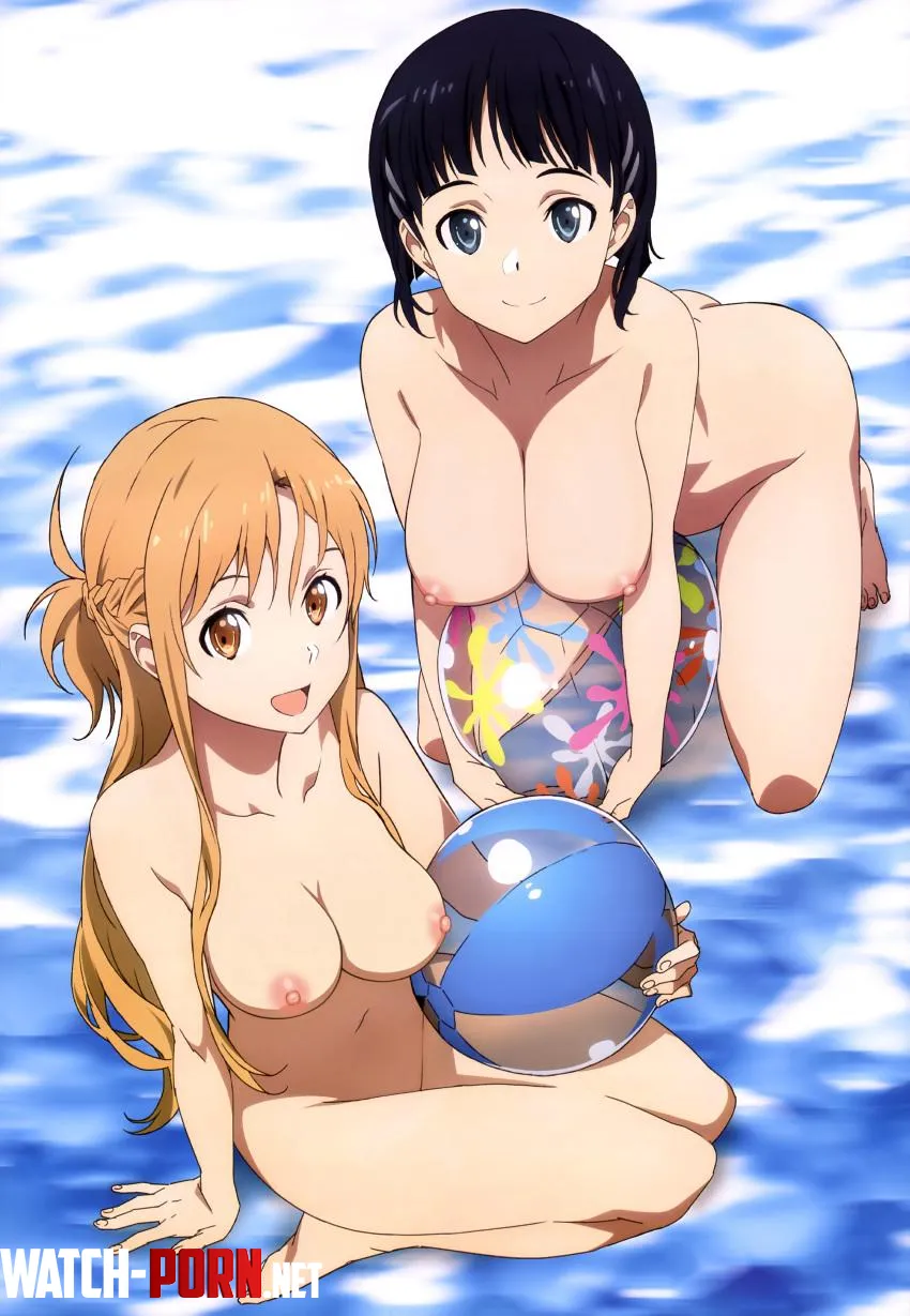 kirito went to the beach with asuna and suguha by [deleted]