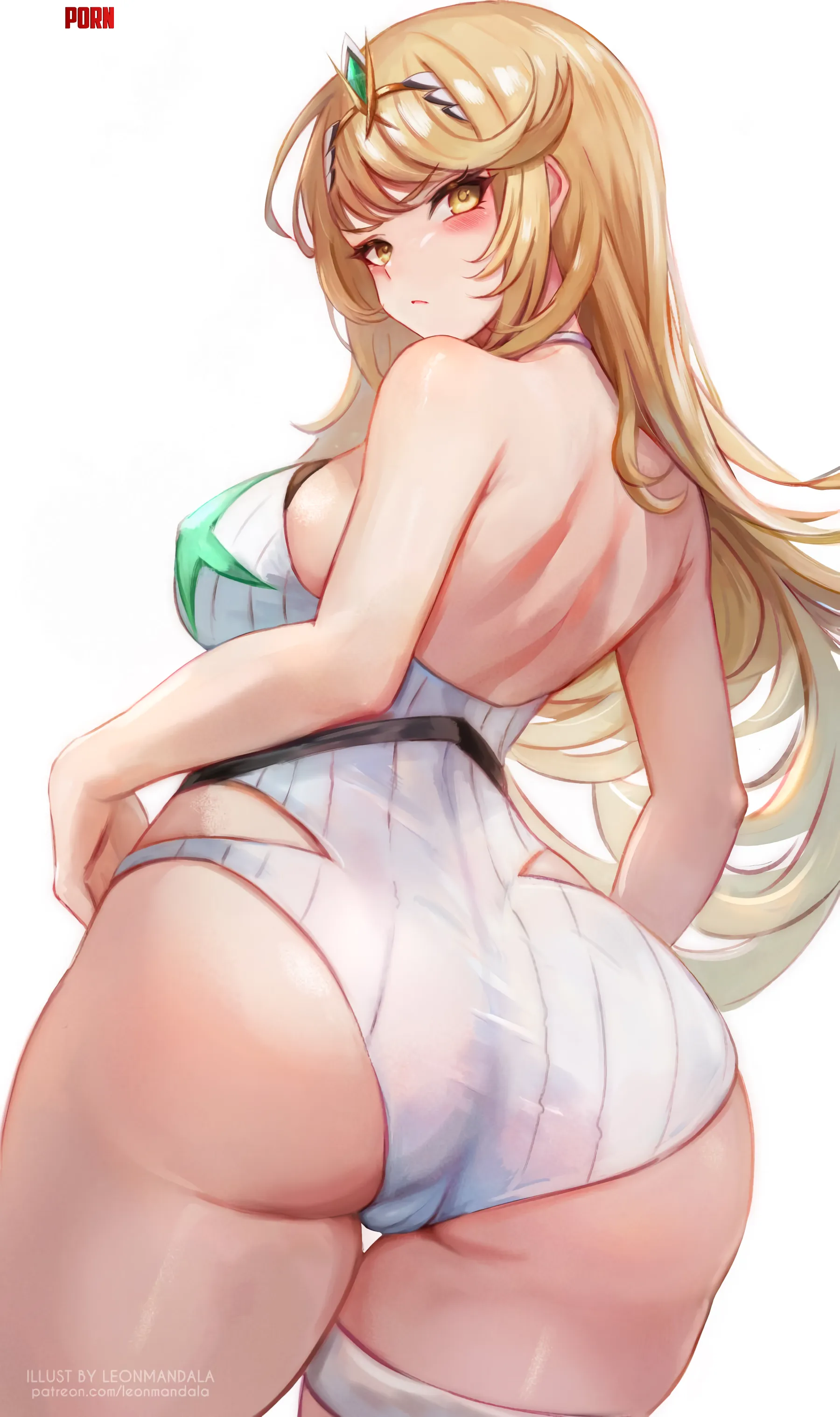 Mythra From Behind Xenoblade by A_MASSIVE_PERVERT