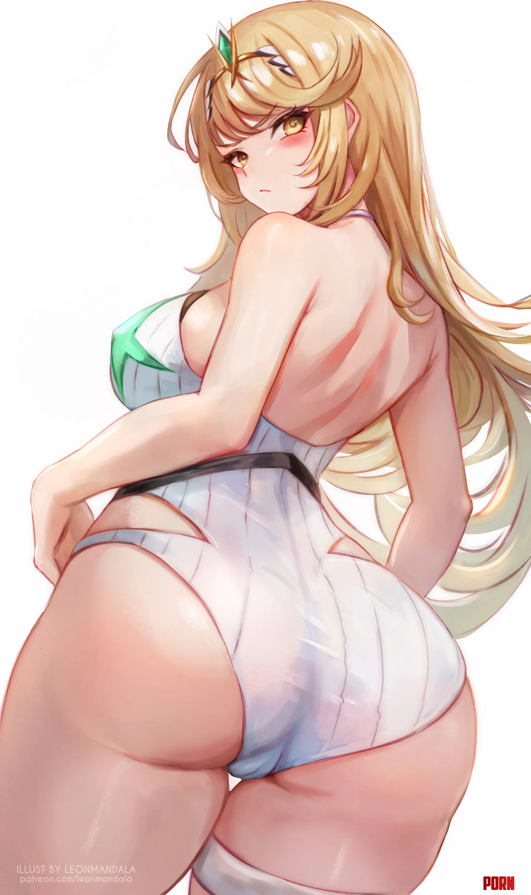 Mythra From Behind Xenoblade by A_MASSIVE_PERVERT