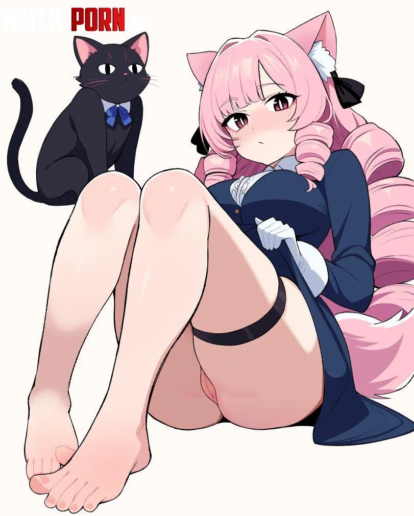 Cute Nekogirl and her companion by baddiexgirlxoxo