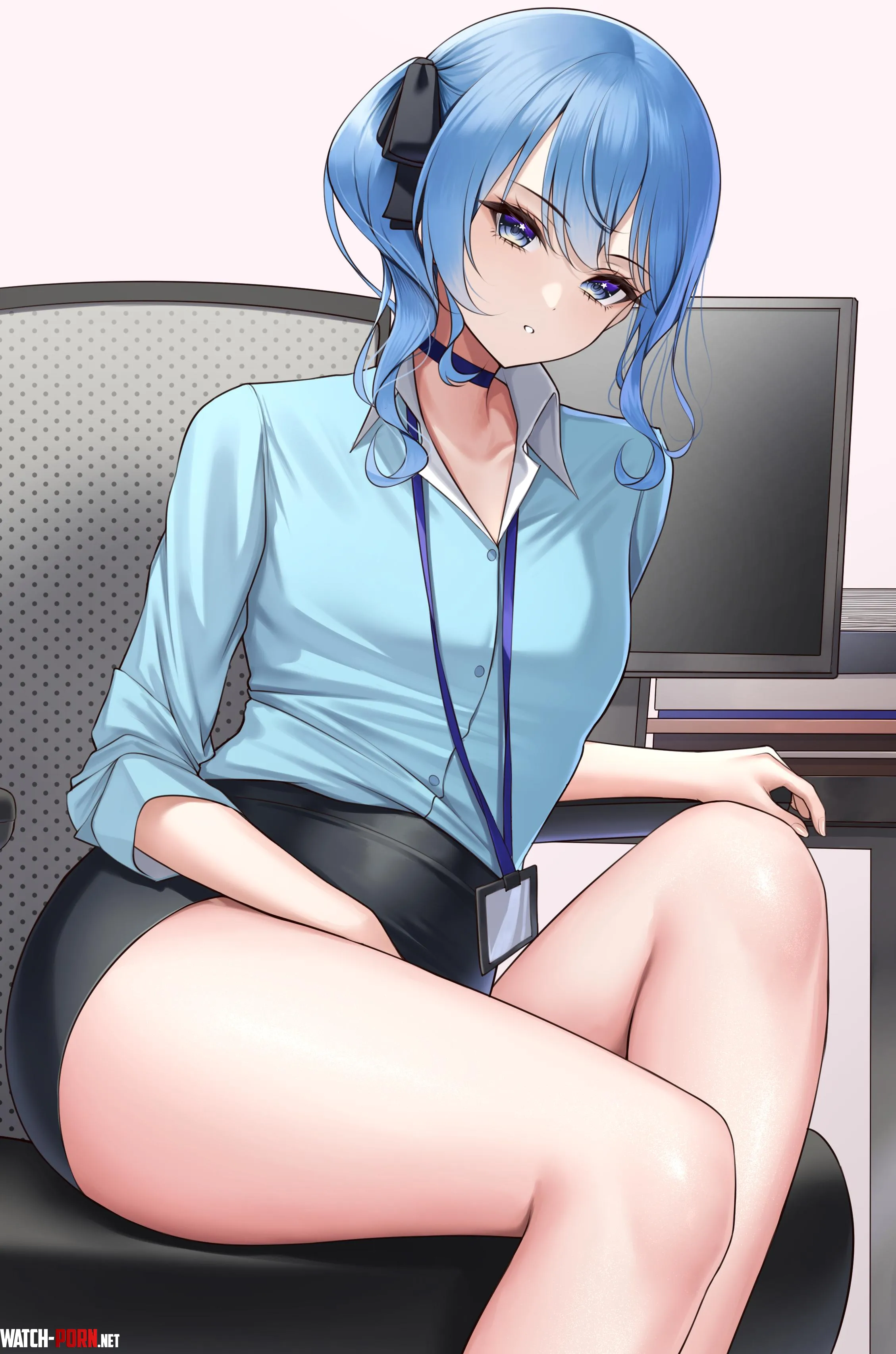 Office Lady Suisei Hoshimachi Hololive by CheetahSperm18