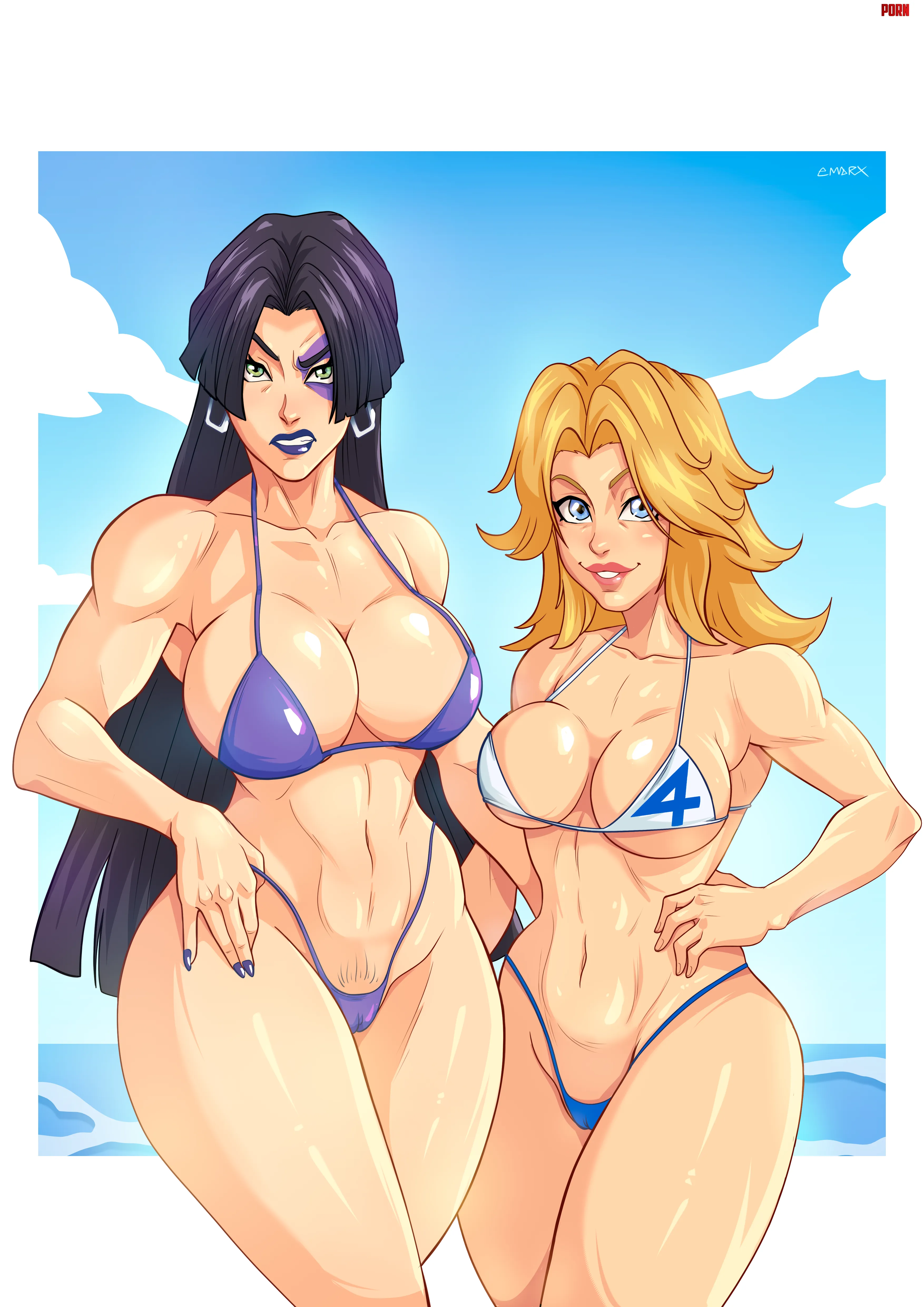 Psylocke and Sue Storm Marvel Rivals Illustrated by ThezenhoJPG by TheZenhoJPG