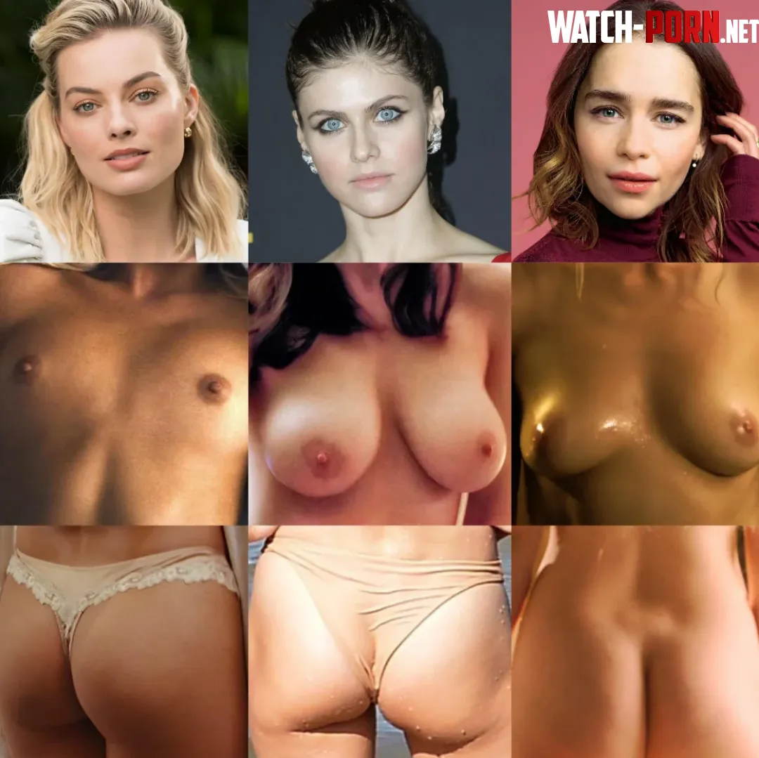 Margot Robbie  Alexandra Daddario  Emilia Clarke by No_Witness_8226