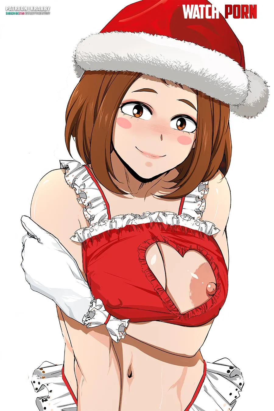 Uraraka in this outfit makes me want to keep celebrating Christmas outside of DecemberKrabbytheartist by RisingSlabMonster