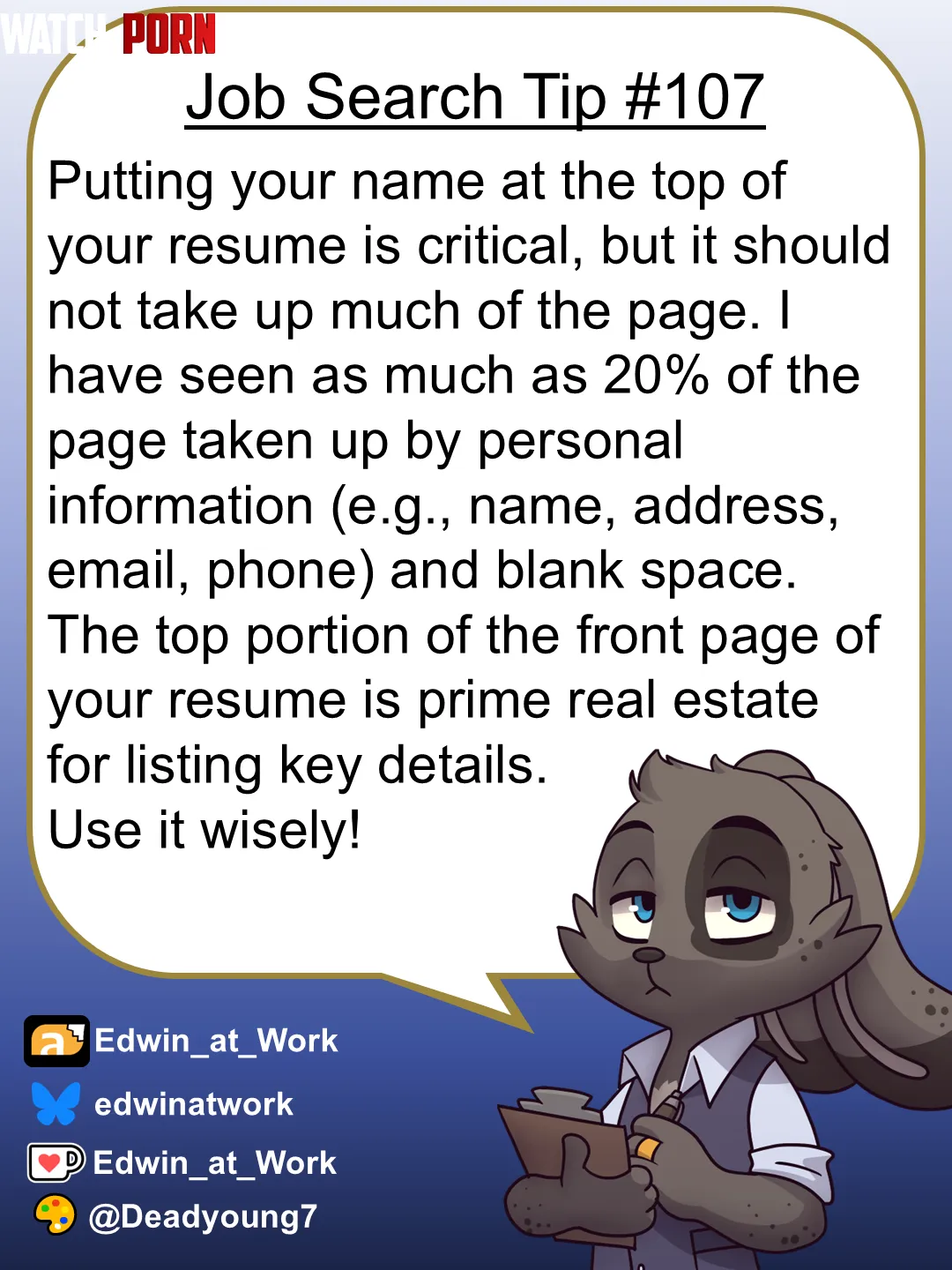 Job Search Tip Is Your Name Too Big by Edwin_at_work