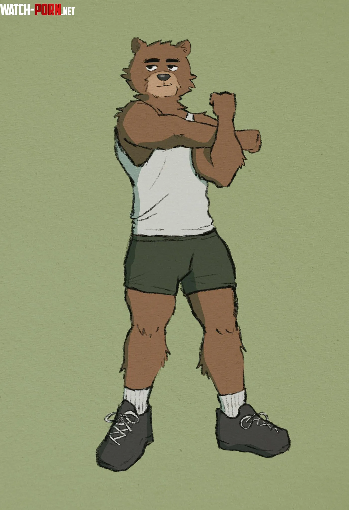 Workout clothes with my oc Sam by forest-fur