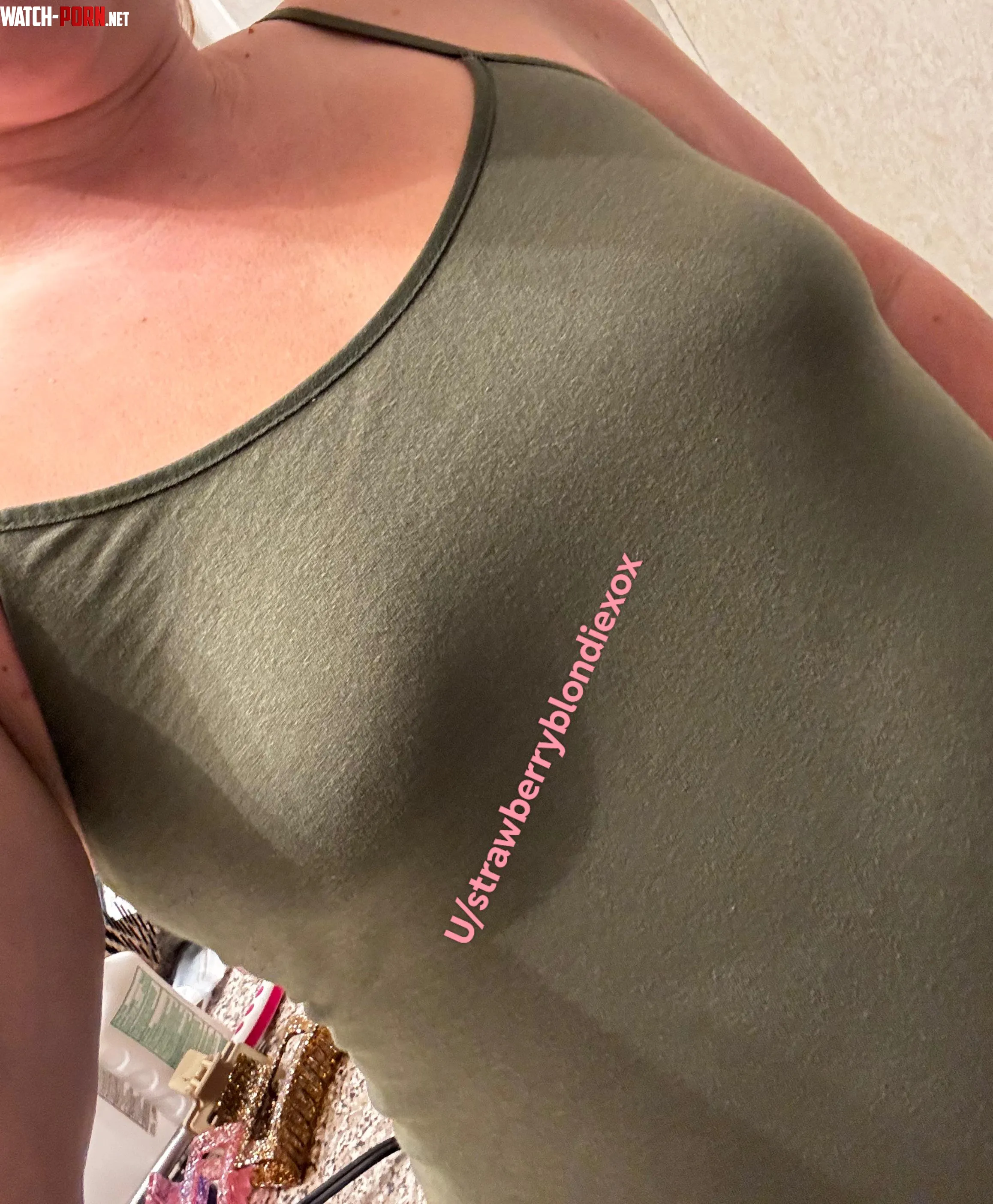 Braless In Army Green by StrawberryBlondiexox