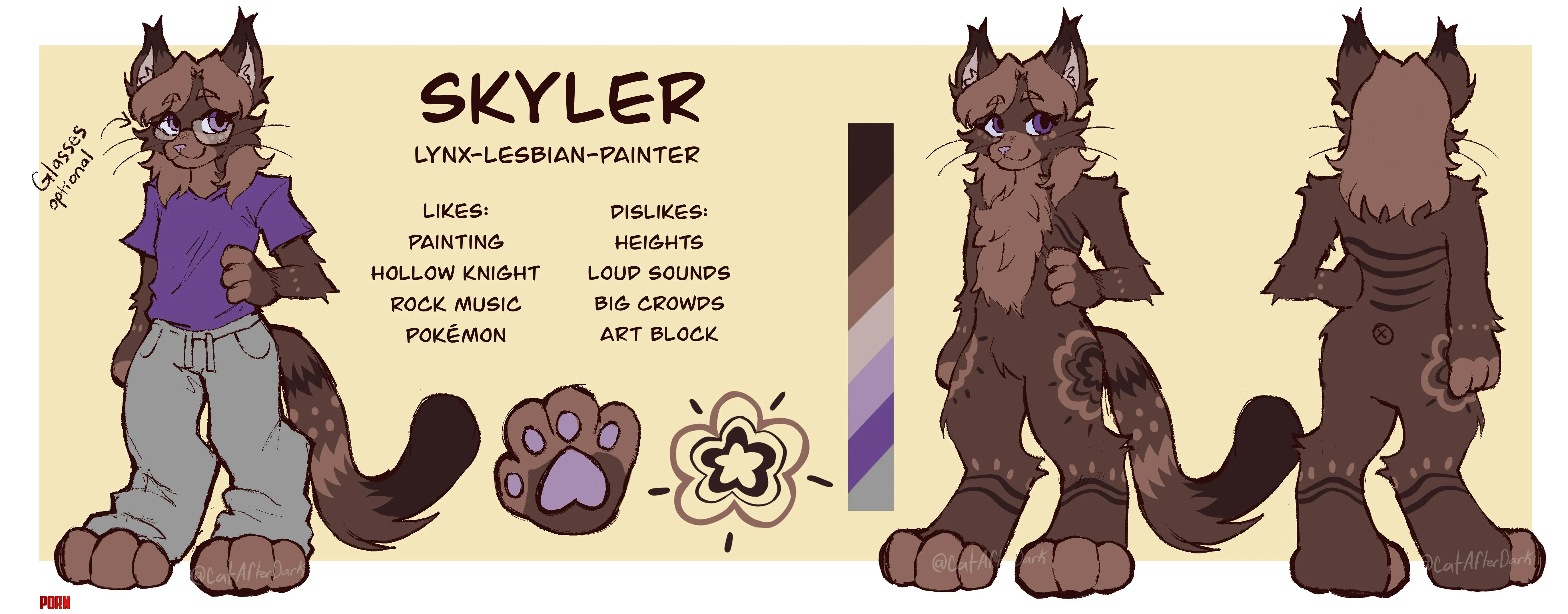 Fursona Ref sheet rework by CatAfterDark