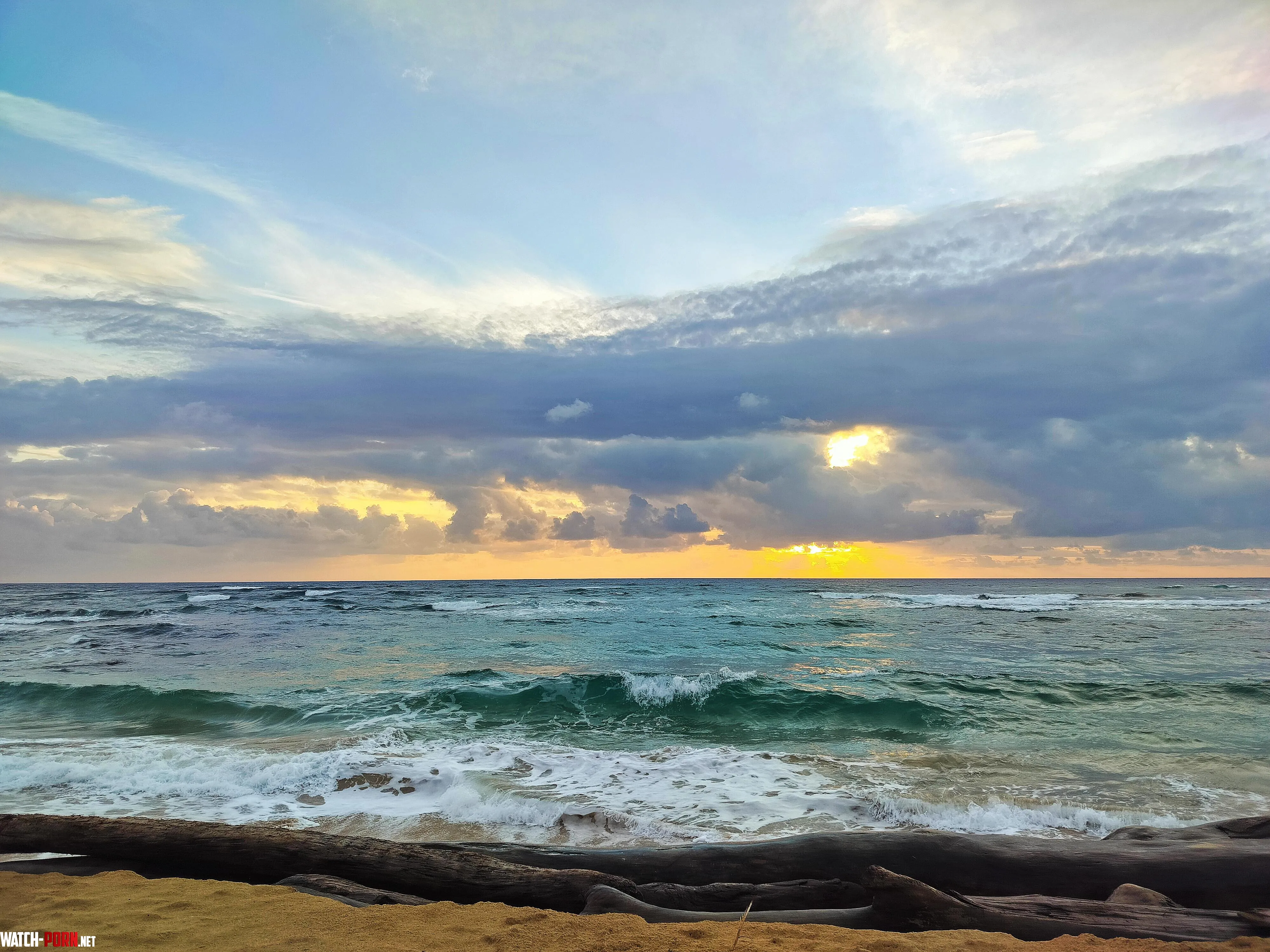 Lydgate Beach Sunrise Kauai  by WarthogEnough2757