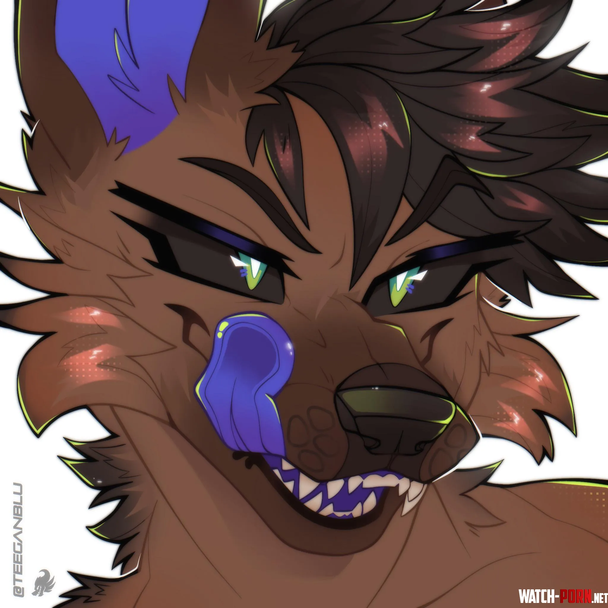 He gives you this look how do you react  art by me teeganblu  by Teeganblu