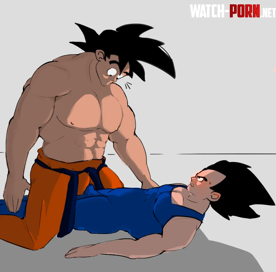 Goku and Vegeta training  by me vivaomyy by Clich8