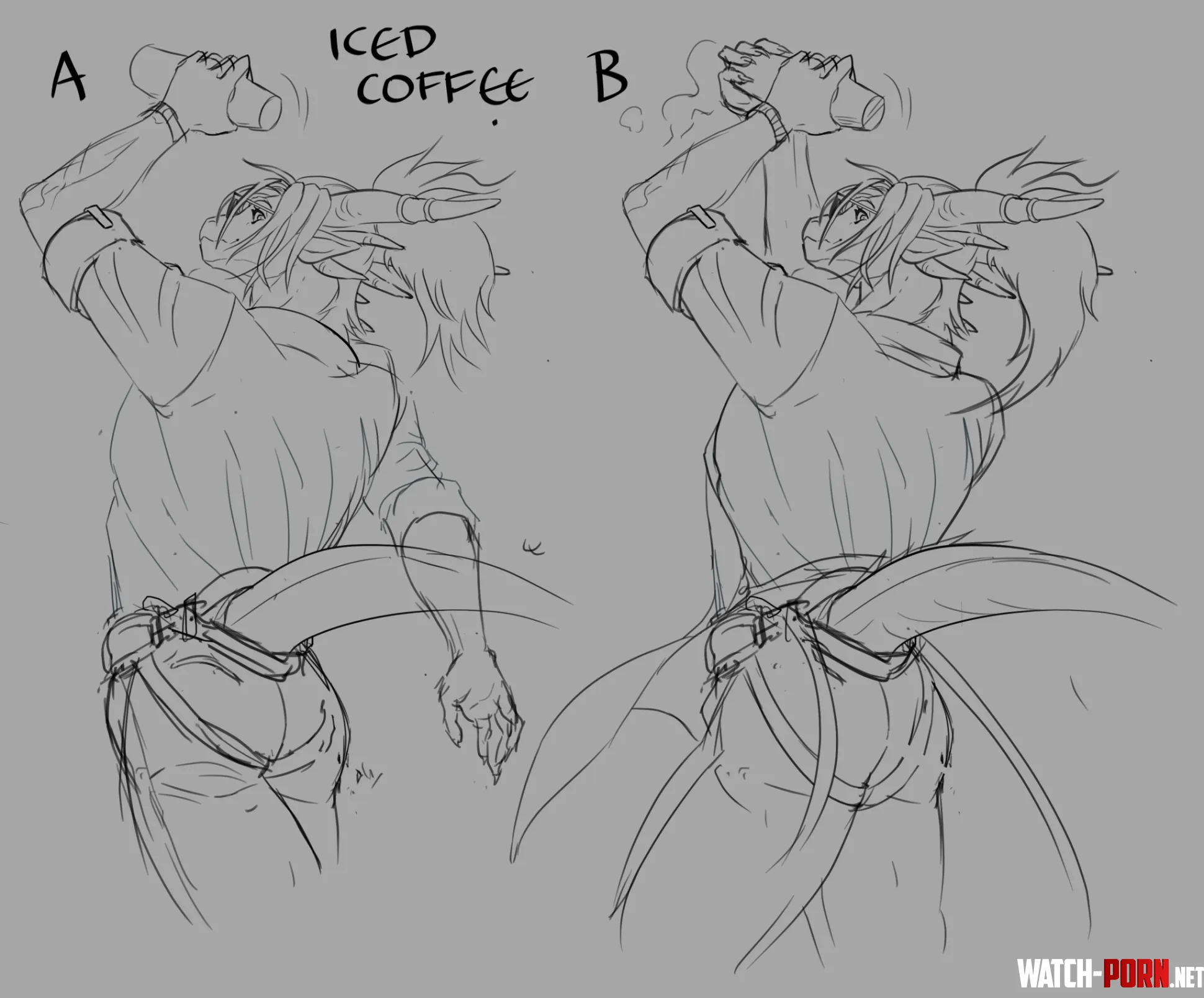 Dragon barista my OC in development by BenthicBen