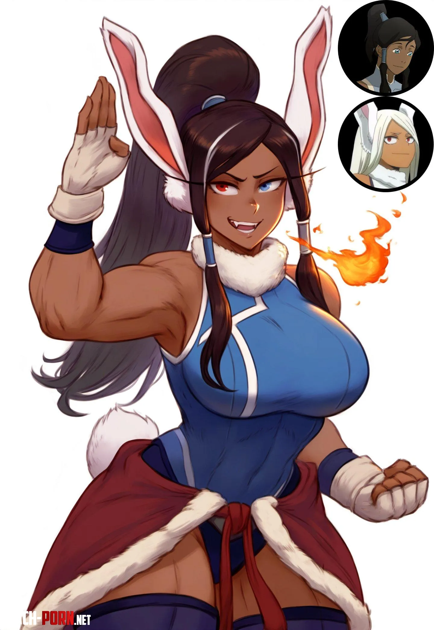 Korra x Mirko Character Fusion KrystalizedArt by TheTMoneyMan