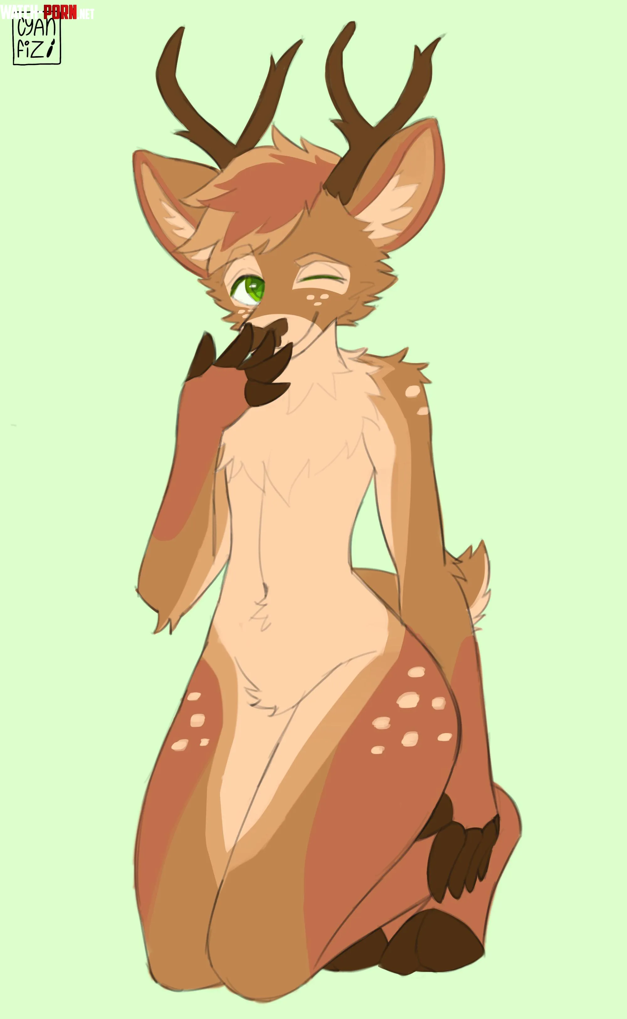 a silly deerb art by me by cyanfiz