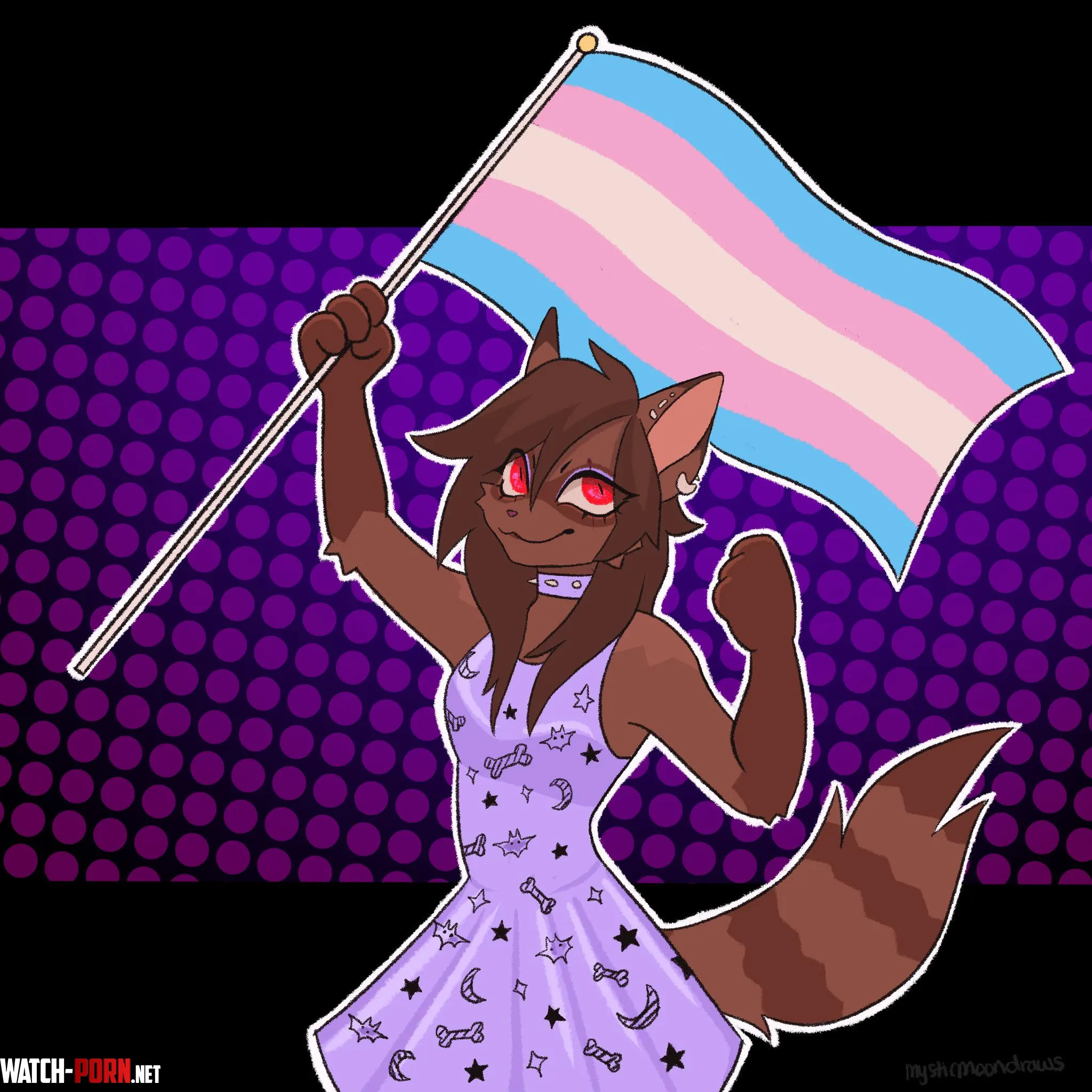 Karia says Trans rights  Art by me by mysticmoondraws