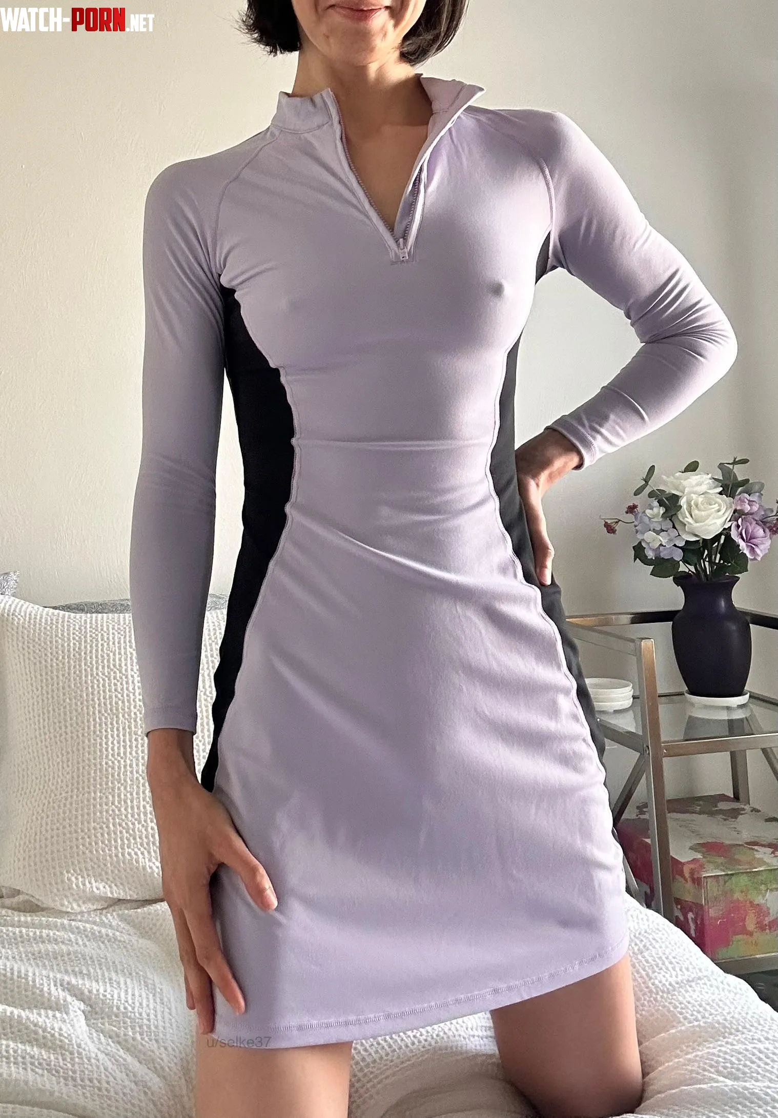 can I be your braless Woman Crush Wednesday in this lavender tennis dress by selke37