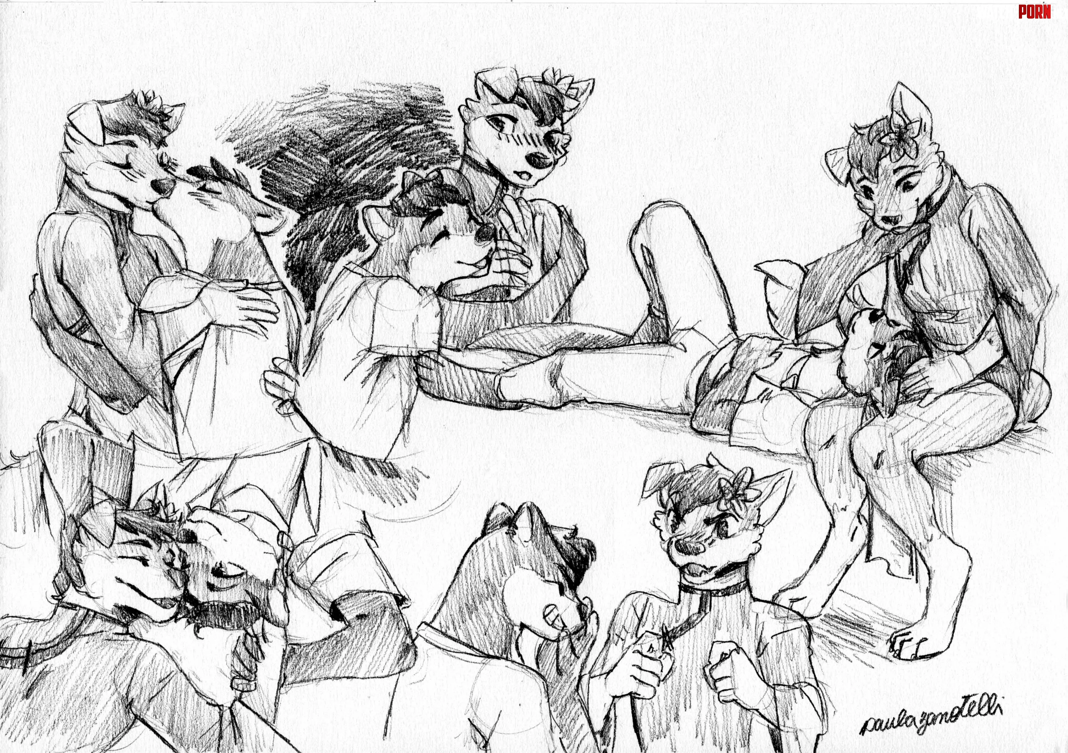 2 characters sketch page Ive done a while ago by paulazanotelli