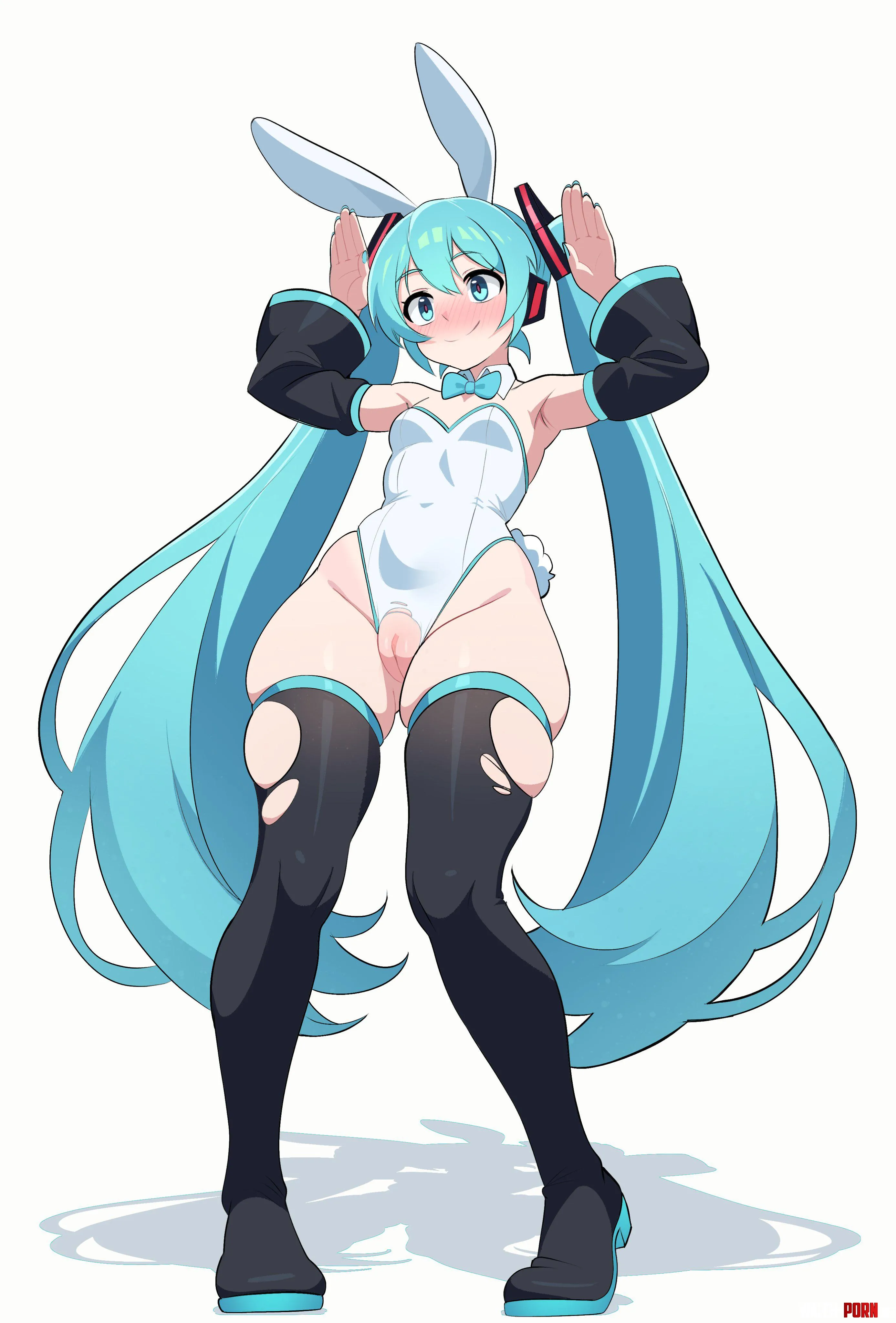 Hatsune Miku Vocaloid maidcousin by Fortnite-ns-fw