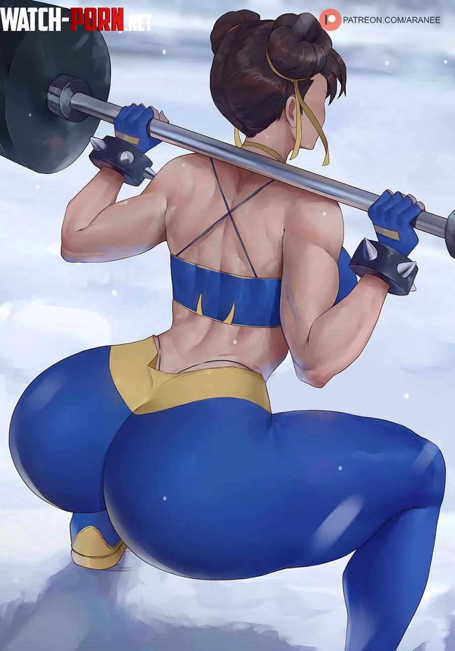 Chun li squatting by Astarr589