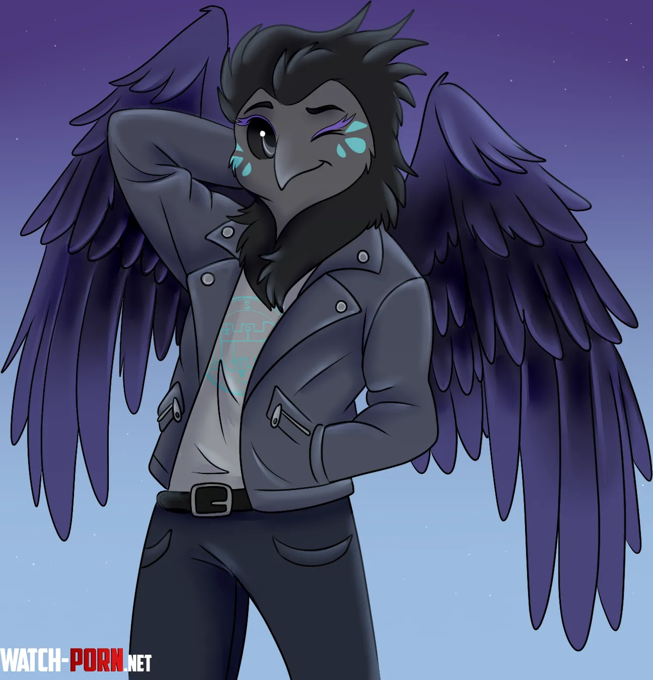 Cute Bird Boi Winks At You WYD Comm By Me by Glittering-Amount-68