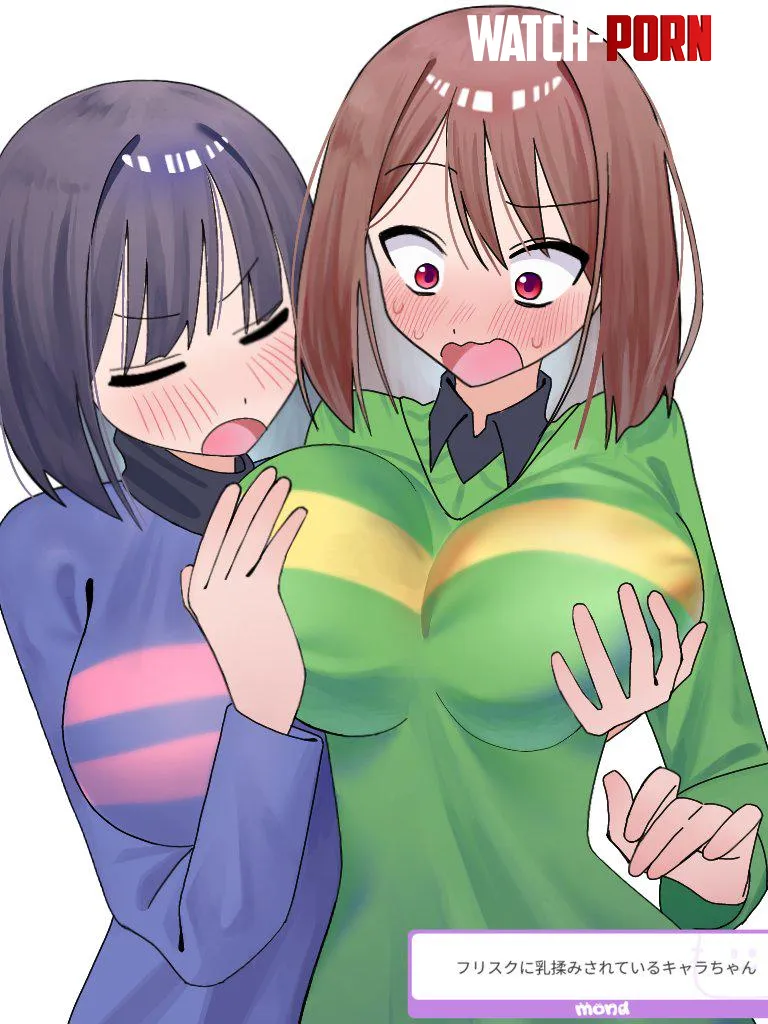 Frisk  Chara fondled by surprise jgdttm by Working_Welder_1751