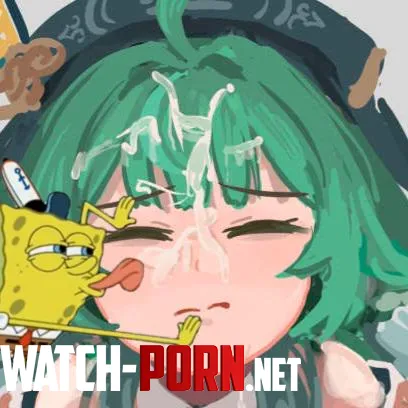 LF Color Source 1girl ahoge bare shoulders closeup closed eyes cum on hair face facialcum on face green hair hair intakes hat huohuo honkai star rail portrait spongebob memespongebob licking meme by HentaiSource_Archive