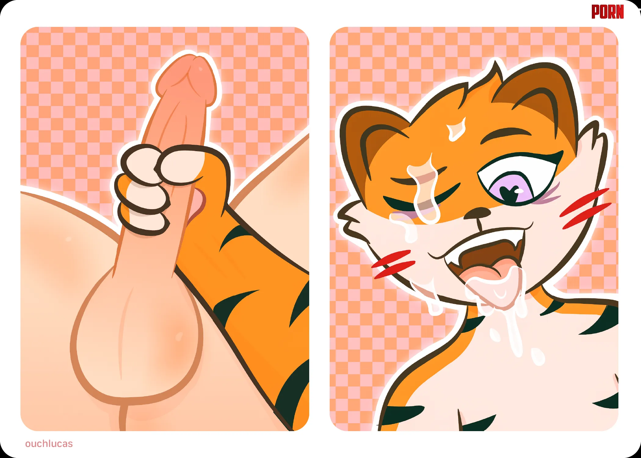 tiger femboy facial ouchlucas by ouchlucas