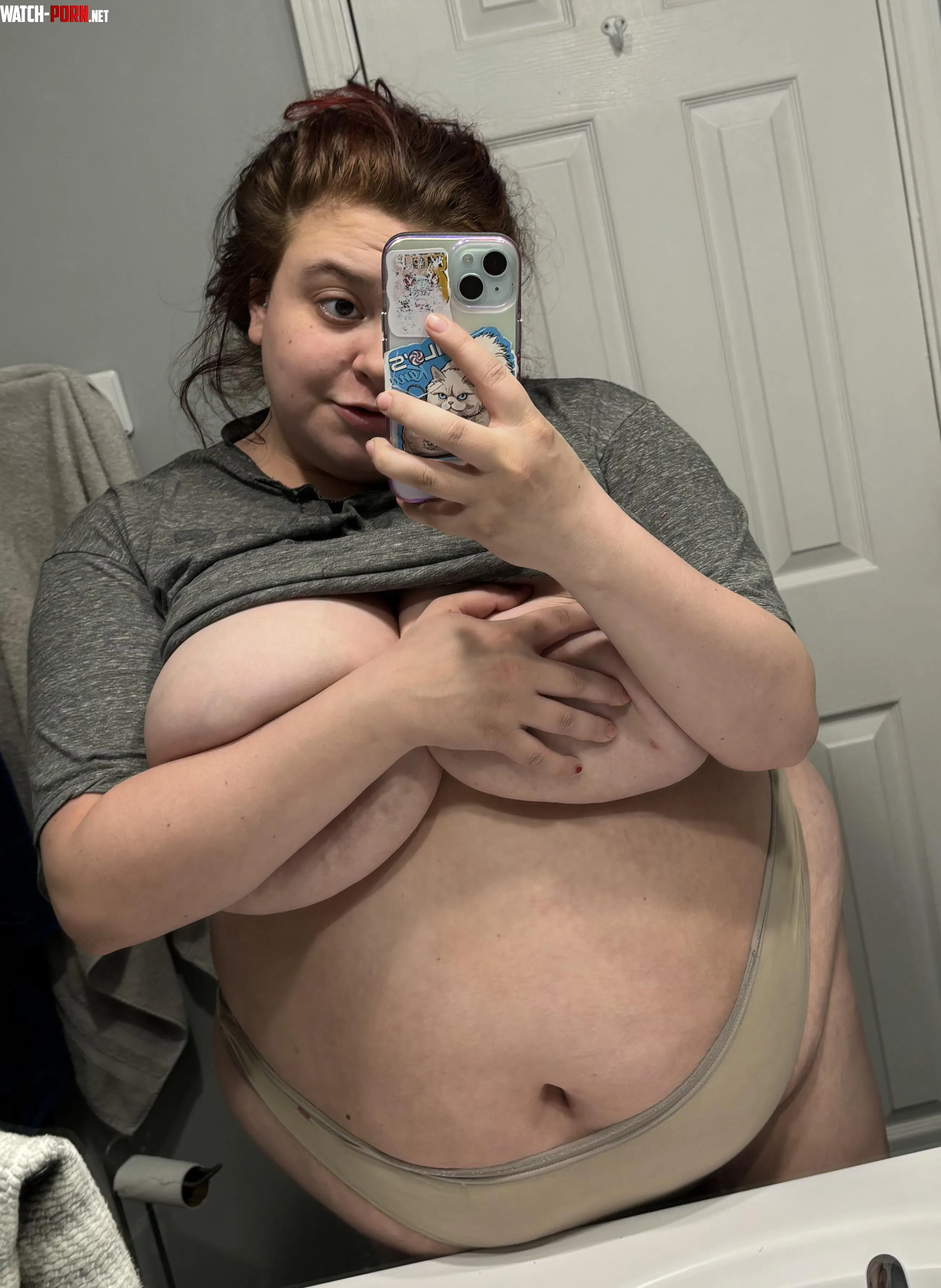 a huge belly that needs to be filled with cum by Urlocalthickgrl